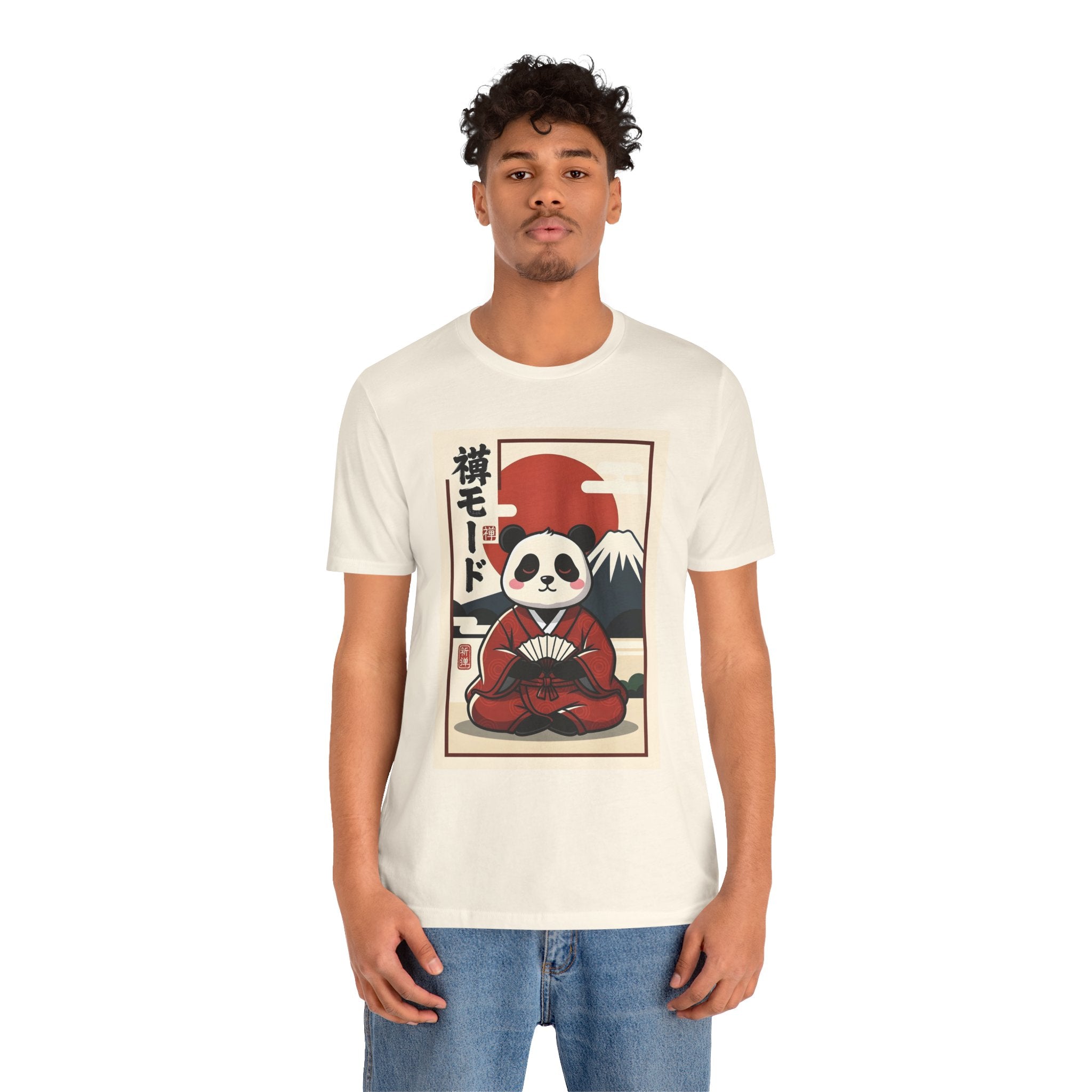 Panda Samurai Tee — Cute Japanese Ukiyo-e Style Graphic T-Shirt