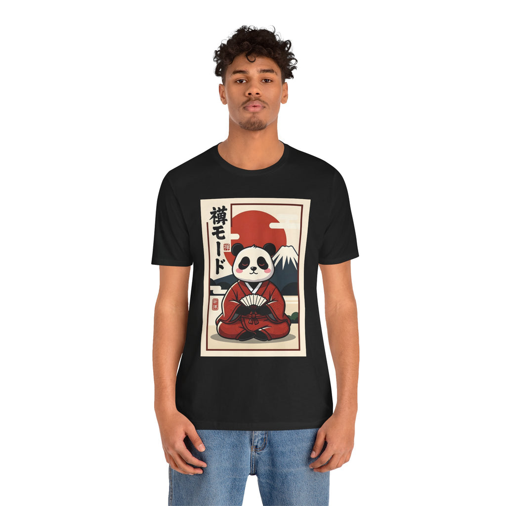 Panda Samurai Tee — Cute Japanese Ukiyo-e Style Graphic T-Shirt