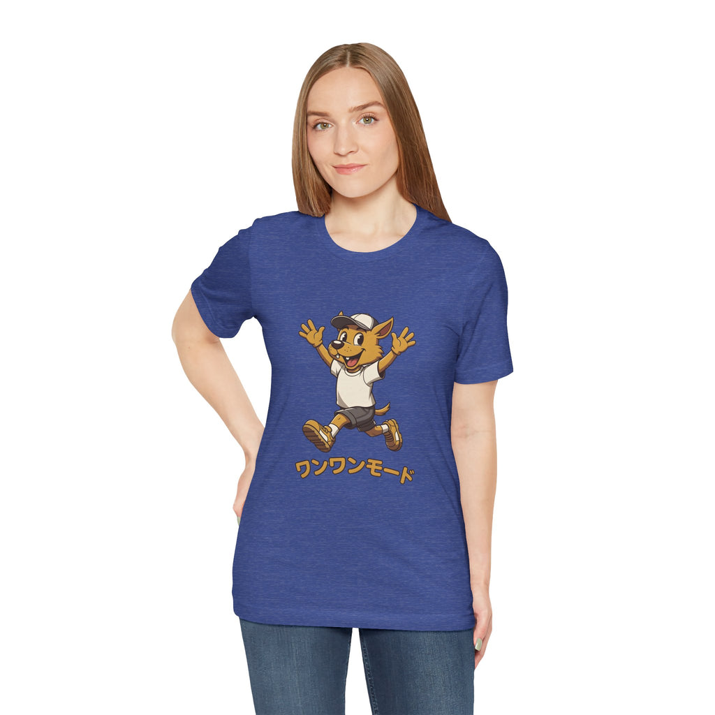 Happy Corgi Character Tee — ワンワンモード (Dog Mode) Cute Cartoon Shirt