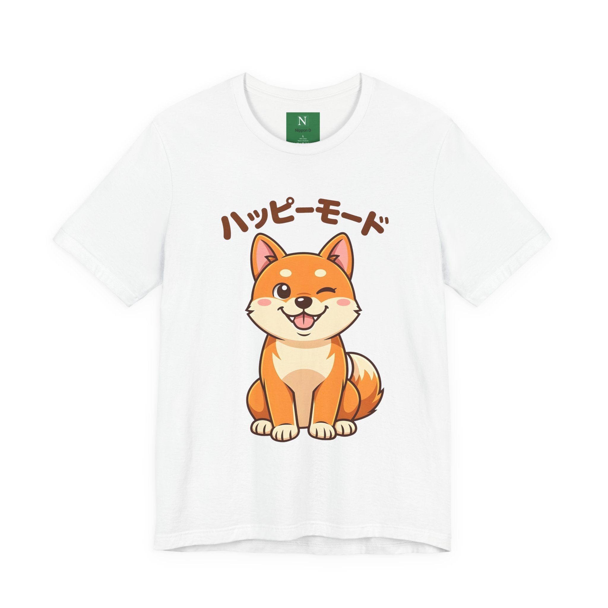 Happy Mode Shiba Inu T‑Shirt — Cute Japanese Kawaii Dog Tee