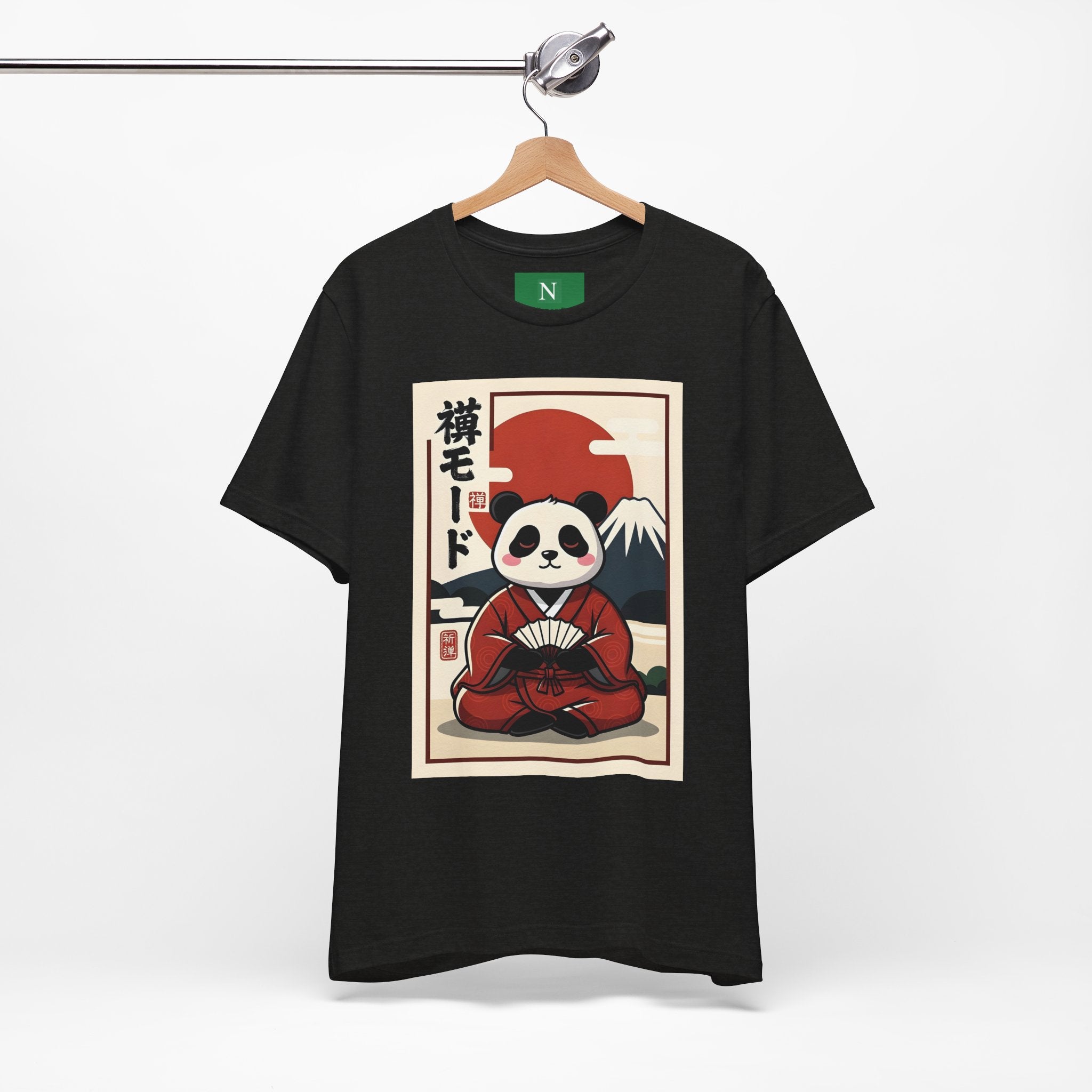 Panda Samurai Tee — Cute Japanese Ukiyo-e Style Graphic T-Shirt