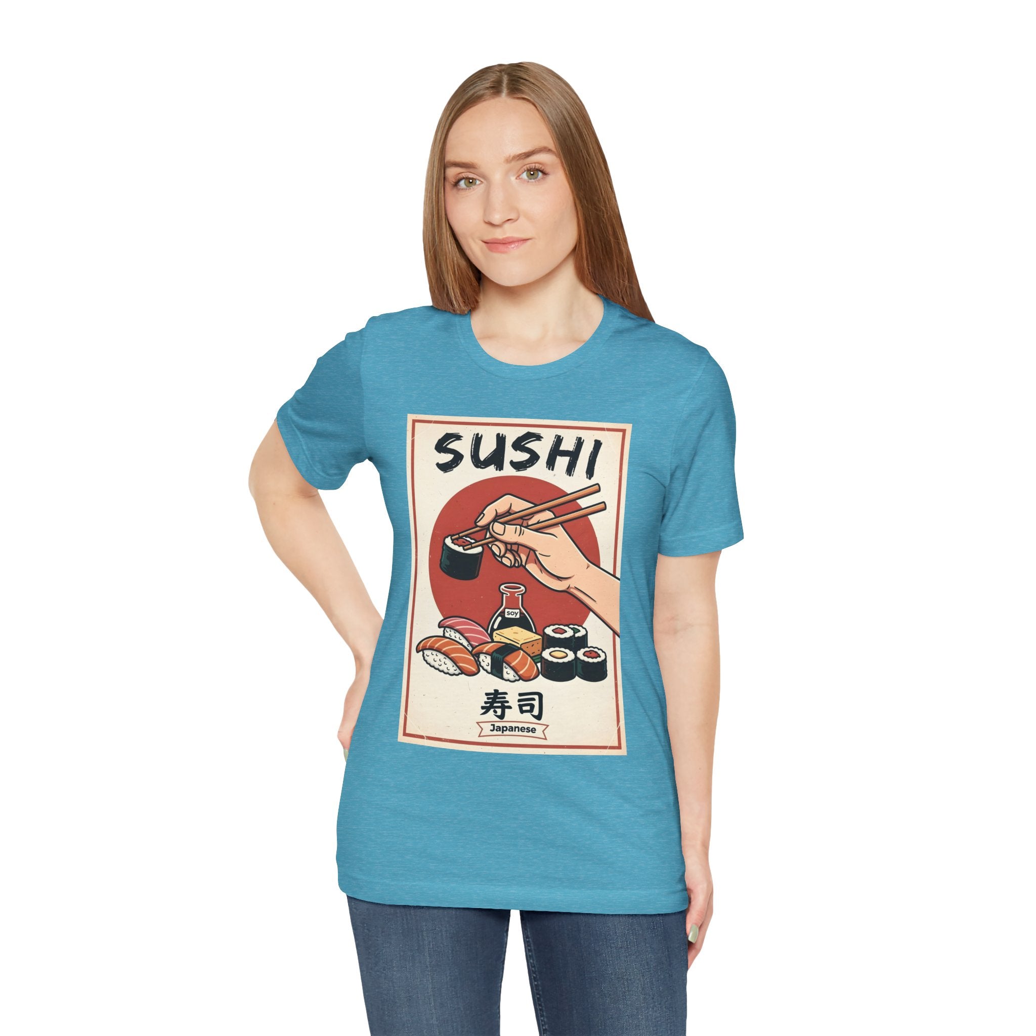 Sushi Poster Graphic Tee — Retro Japanese Sushi Shirt