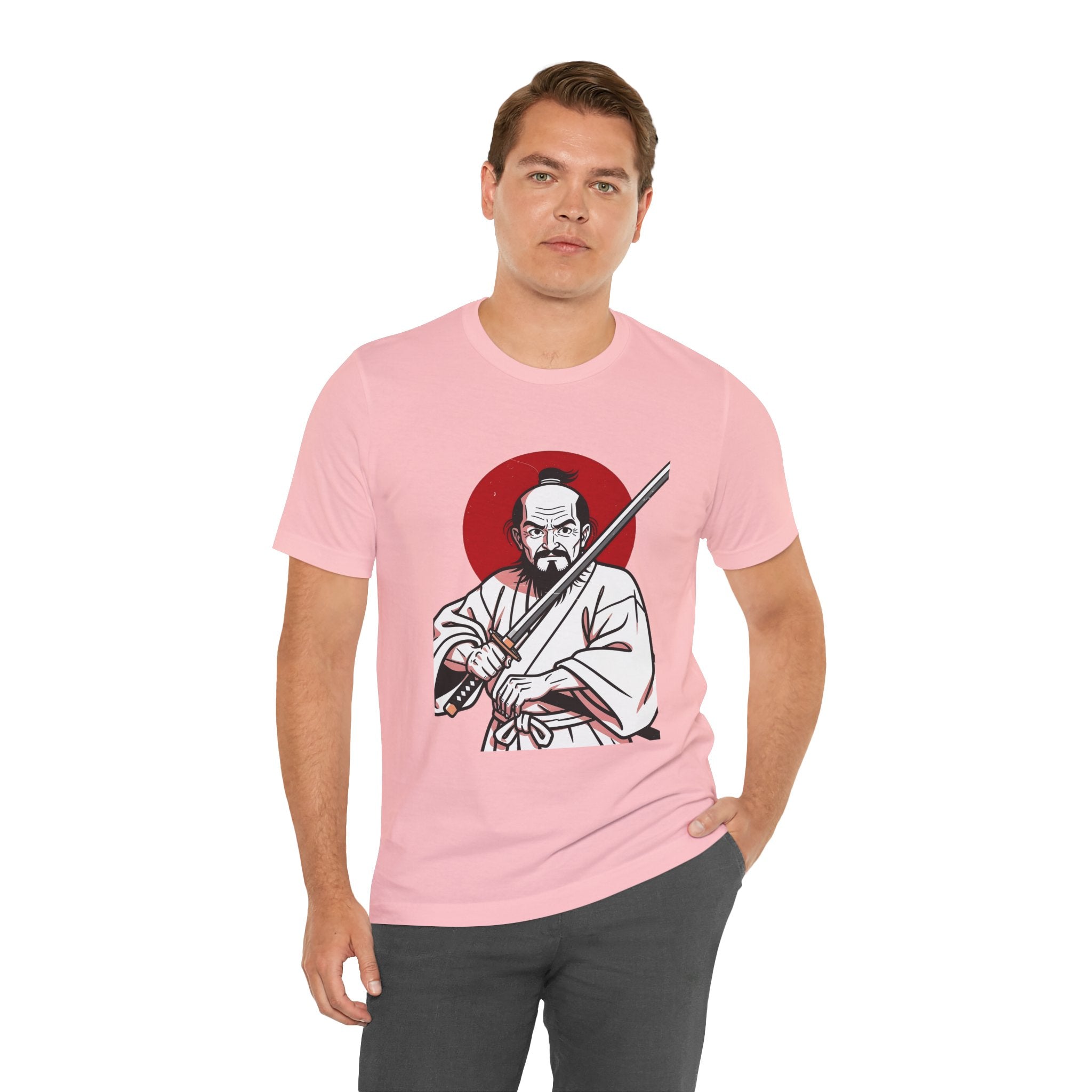 Samurai Warrior T-Shirt – Vintage Katana Illustration with Red Rising Sun