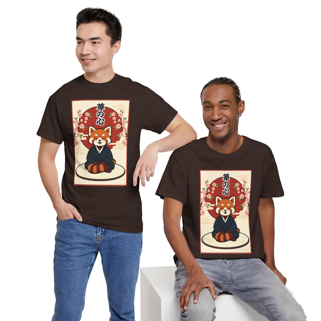 Red Panda Zen T-Shirt — Cute Japanese-Inspired Meditation Design