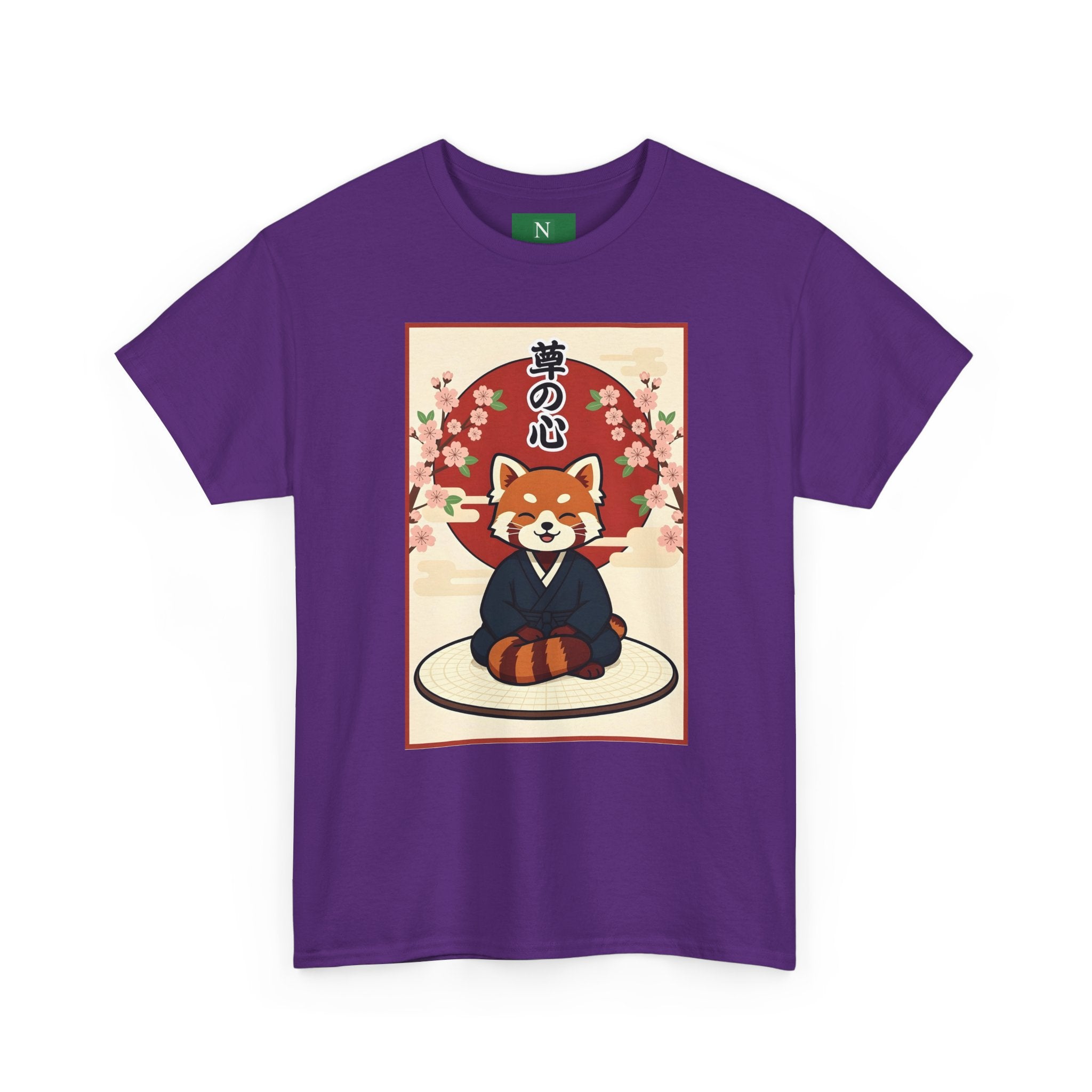 Red Panda Zen T-Shirt — Cute Japanese-Inspired Meditation Design