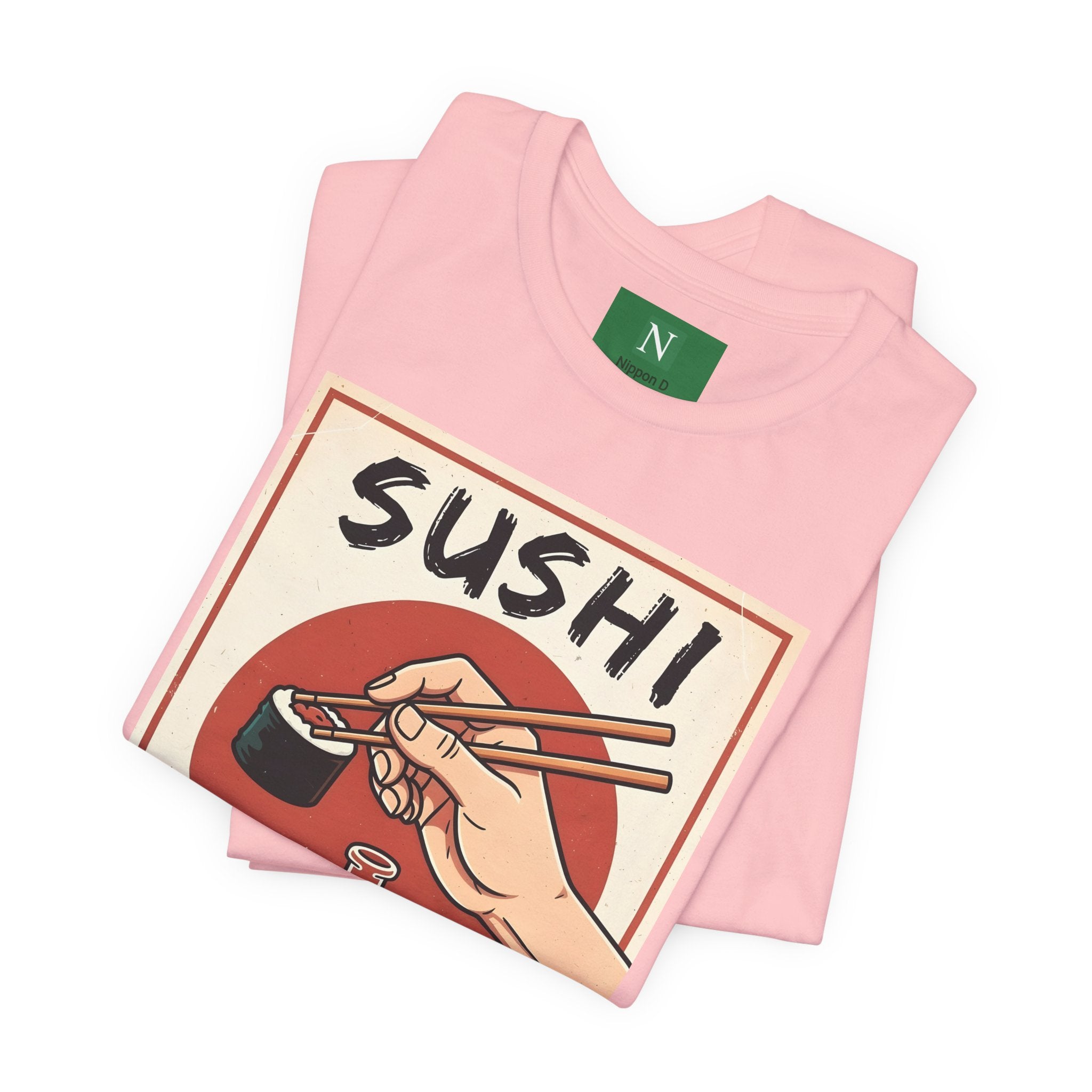 Sushi Poster Graphic Tee — Retro Japanese Sushi Shirt