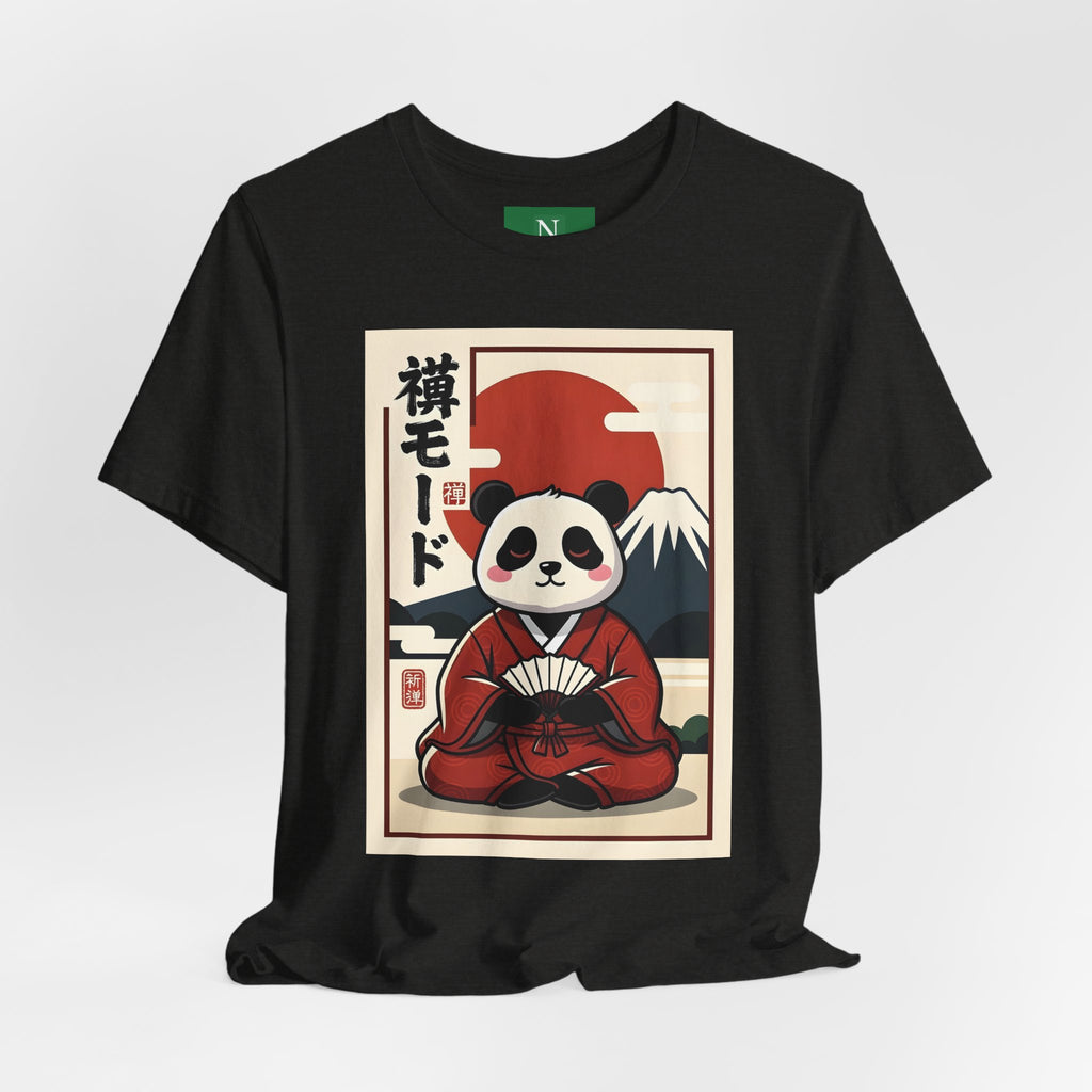 Panda Samurai Tee — Cute Japanese Ukiyo-e Style Graphic T-Shirt