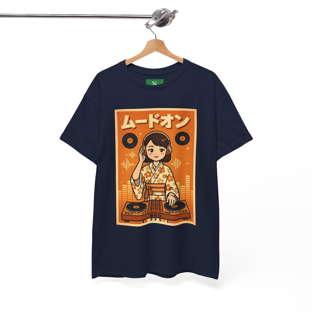 DJ Kimono T‑Shirt — Retro Japanese Anime Vinyl DJ Graphic Tee