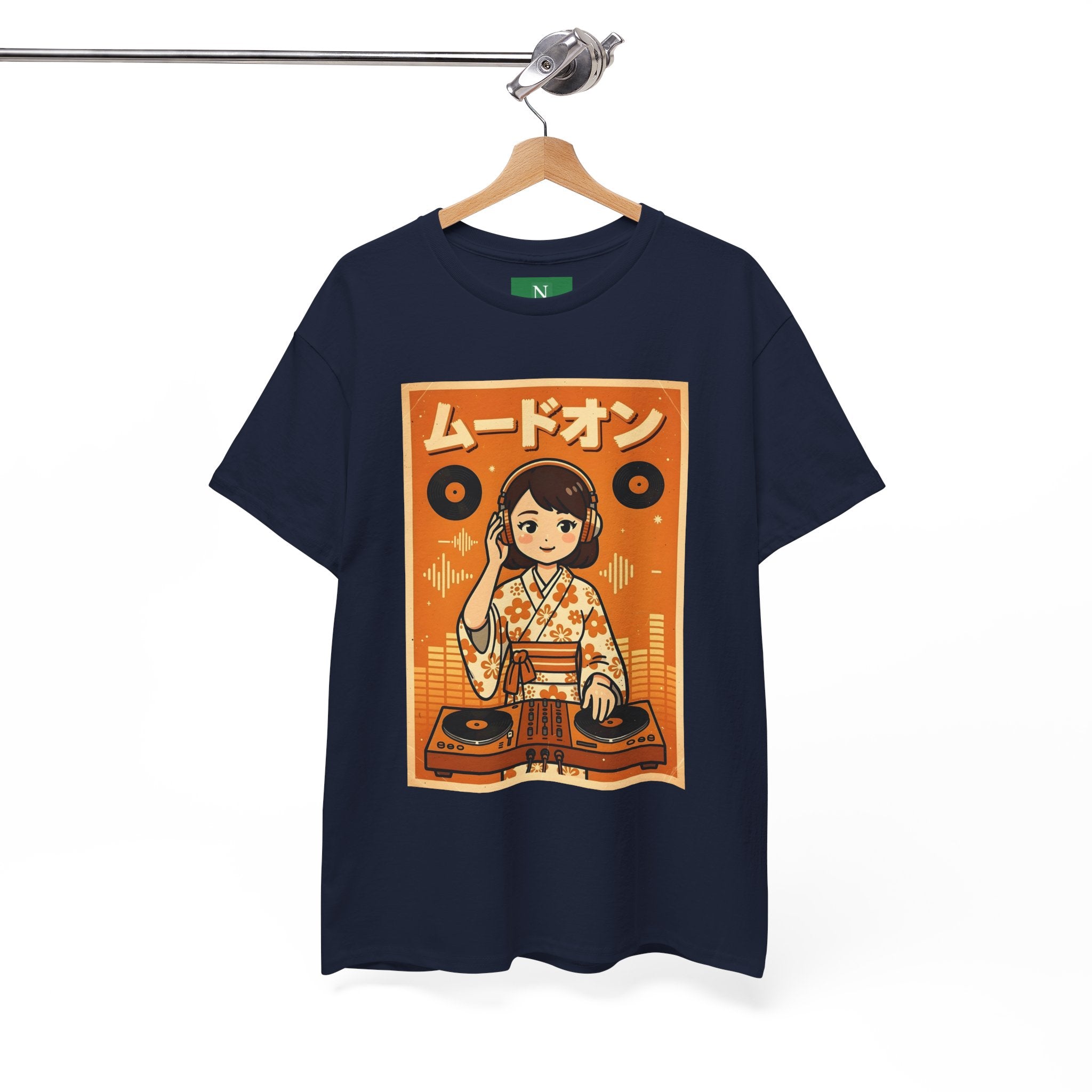 DJ Kimono T‑Shirt — Retro Japanese Anime Vinyl DJ Graphic Tee