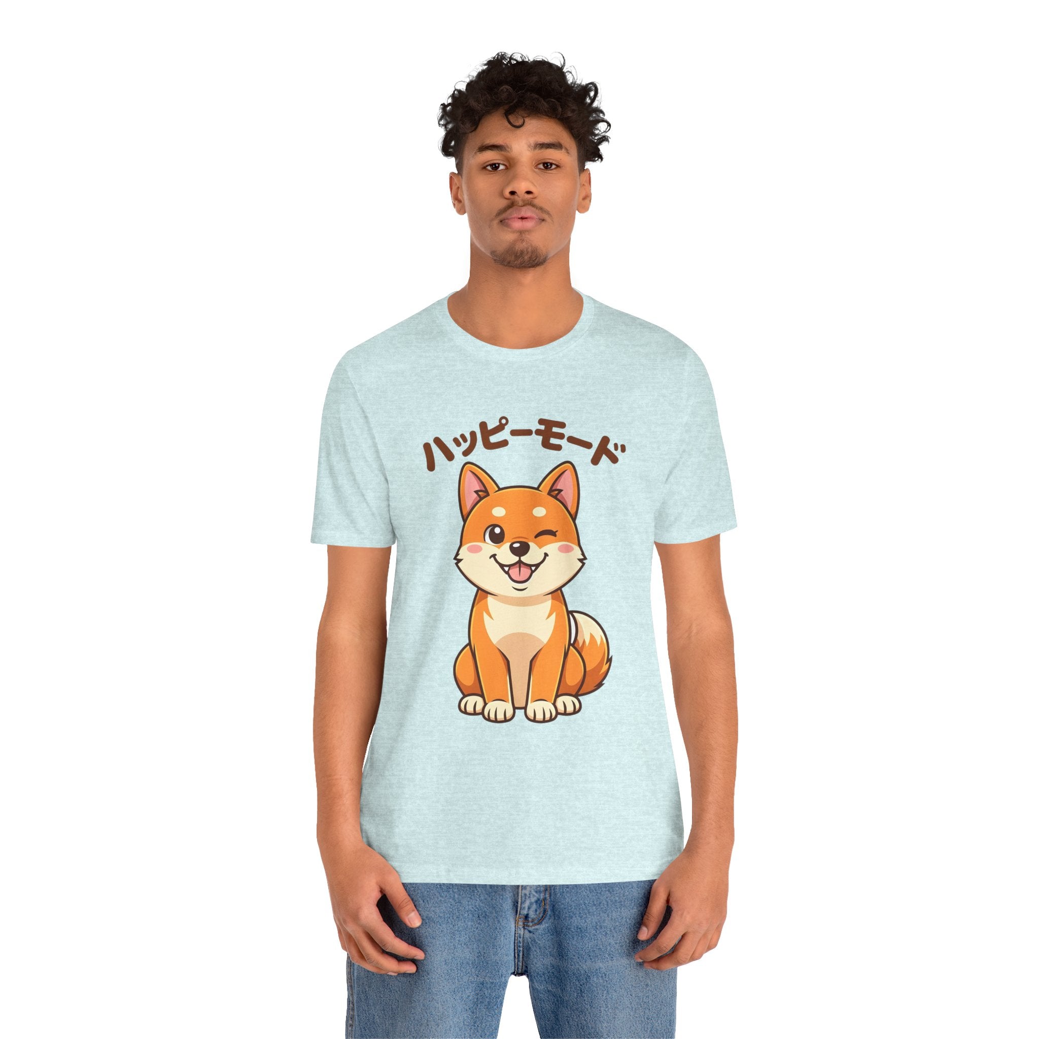 Happy Mode Shiba Inu T‑Shirt — Cute Japanese Kawaii Dog Tee