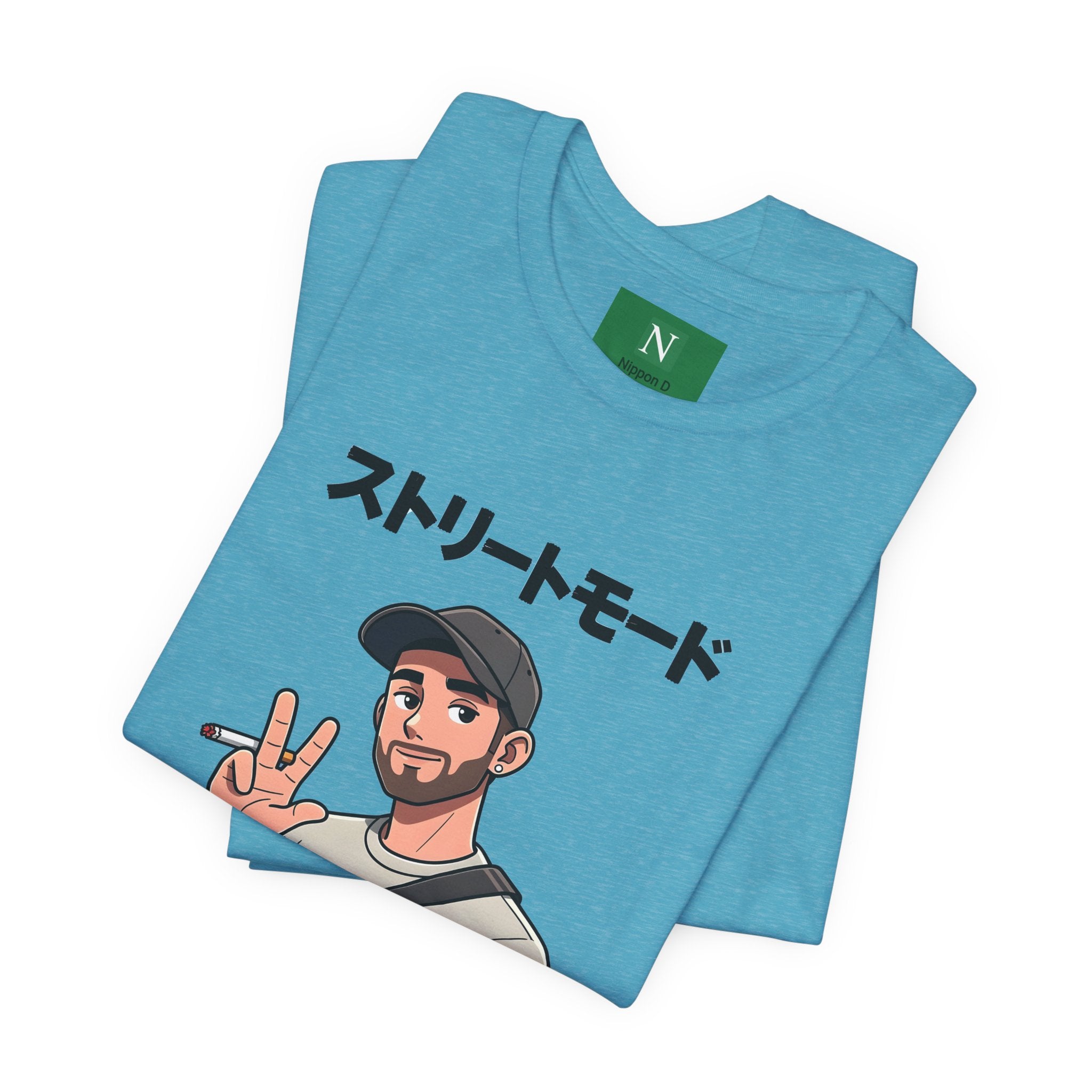 Street Mode Graphic Tee — Japanese Text Casual Urban T-Shirt