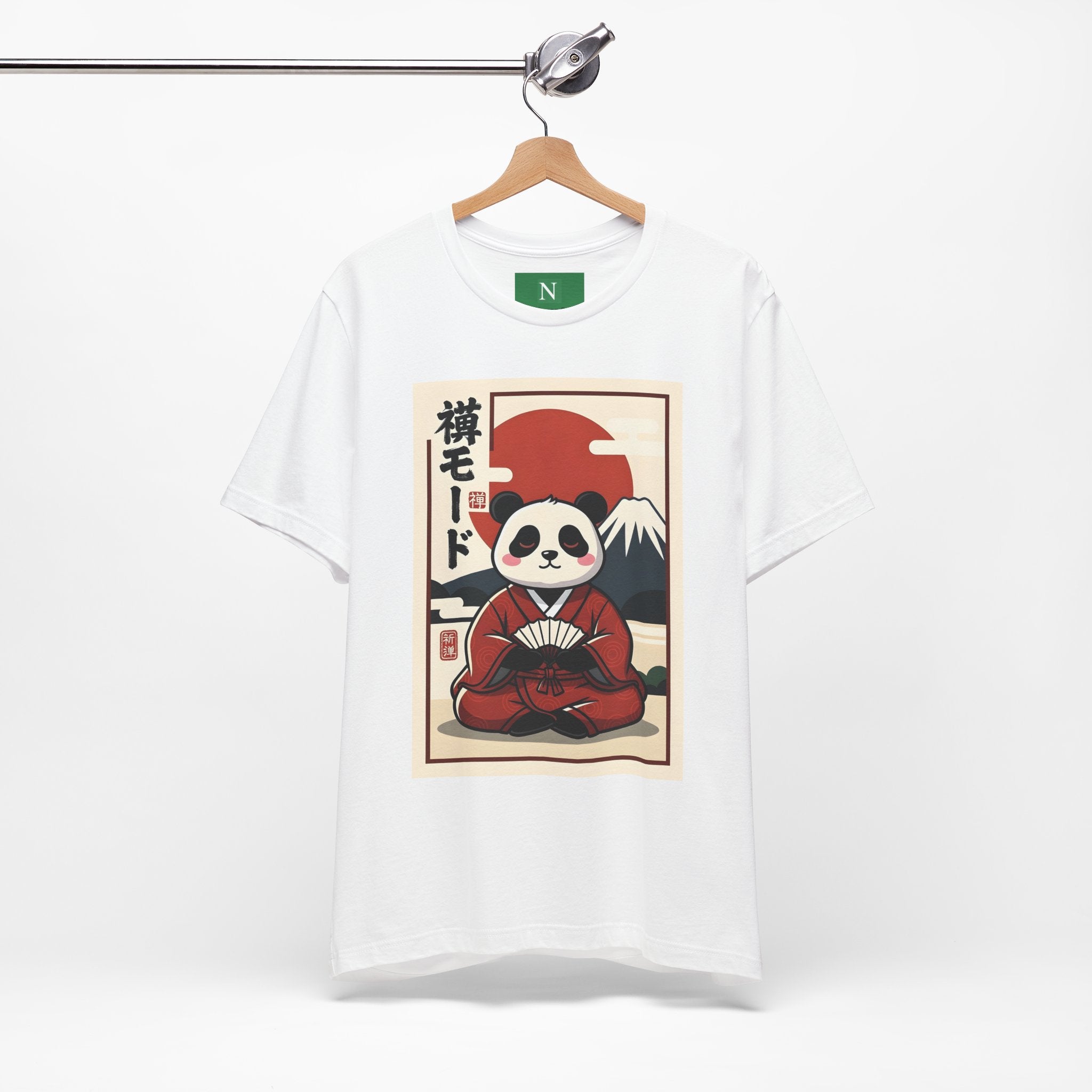 Panda Samurai Tee — Cute Japanese Ukiyo-e Style Graphic T-Shirt