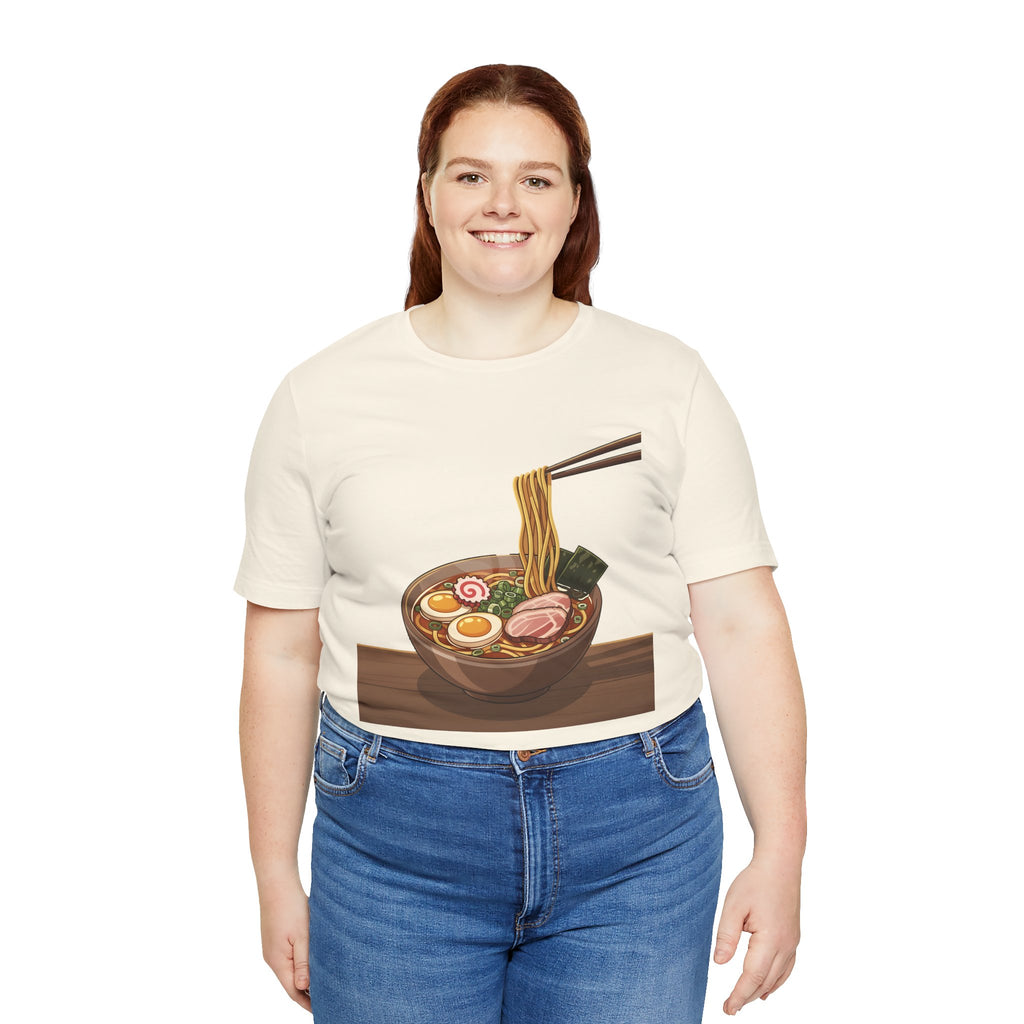 Ramen Bowl Graphic Tee – Chopsticks & Noodles Japanese Food T-Shirt