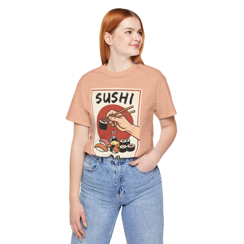 Sushi Poster Graphic Tee — Retro Japanese Sushi Shirt