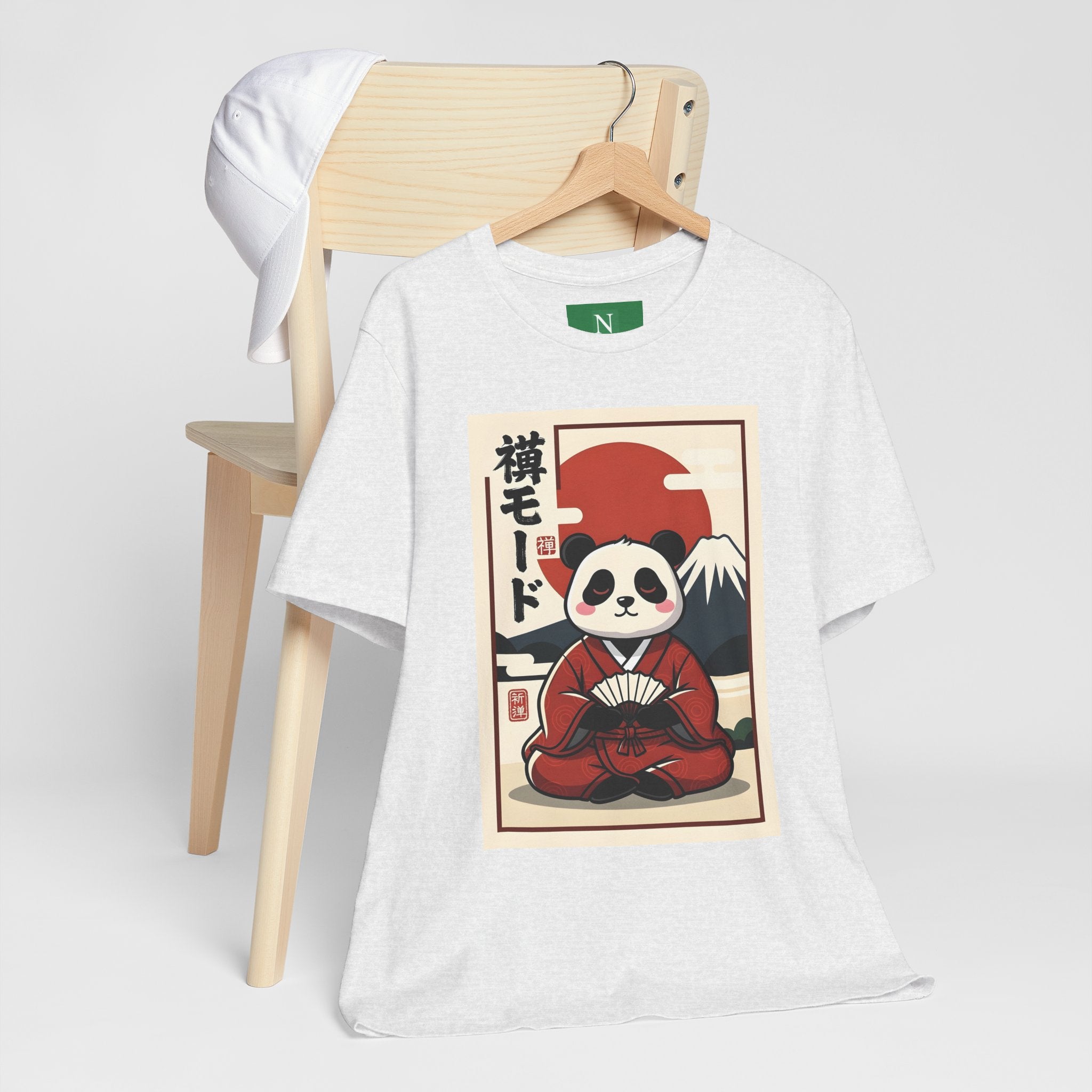 Panda Samurai Tee — Cute Japanese Ukiyo-e Style Graphic T-Shirt