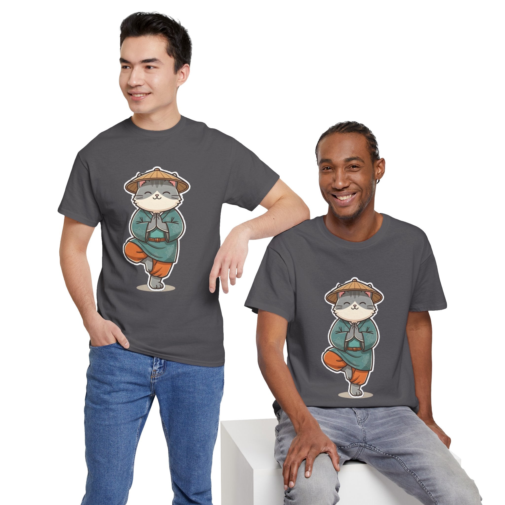 Meditating Cat Tee — Cute Zen Cat Yoga T-Shirt