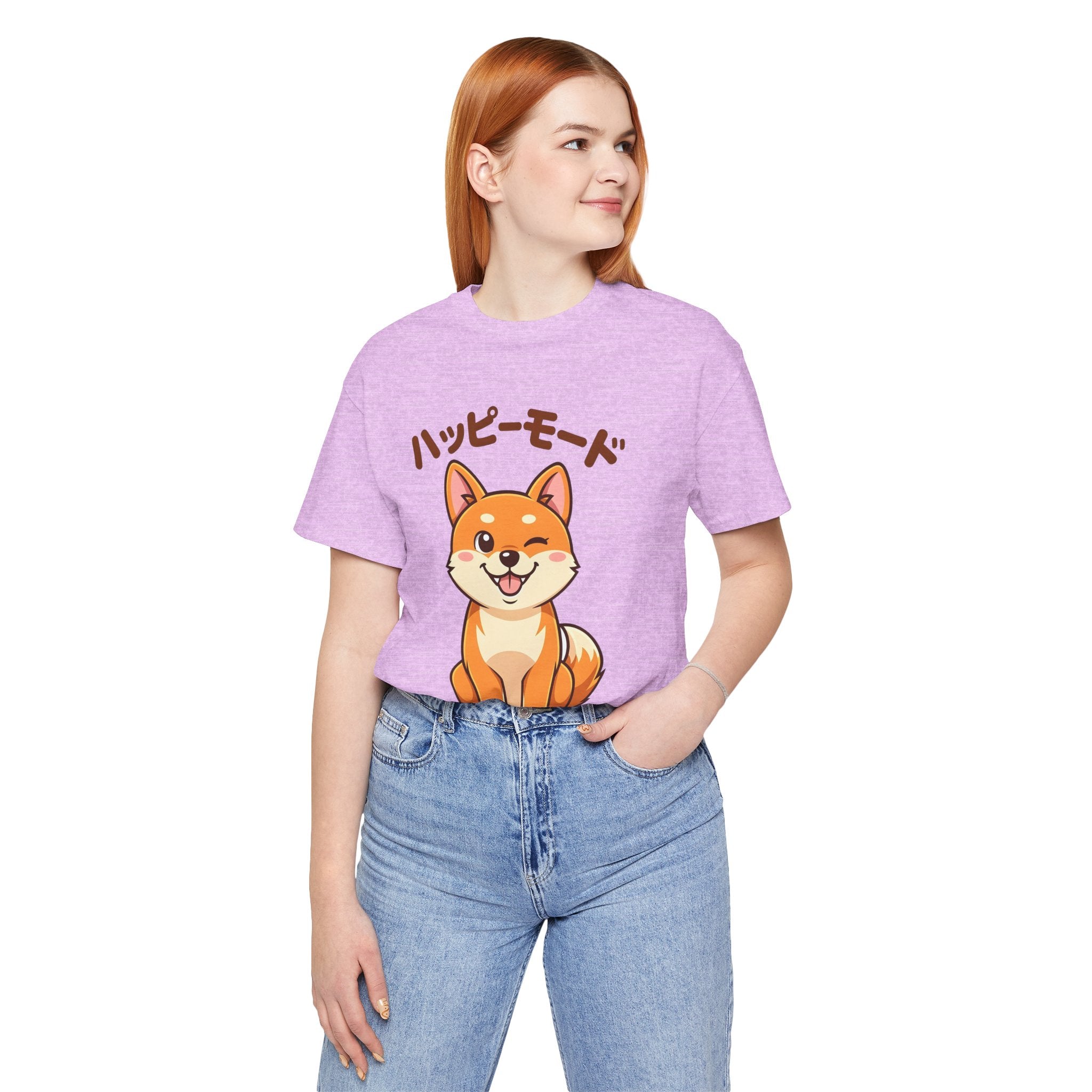 Happy Mode Shiba Inu T‑Shirt — Cute Japanese Kawaii Dog Tee