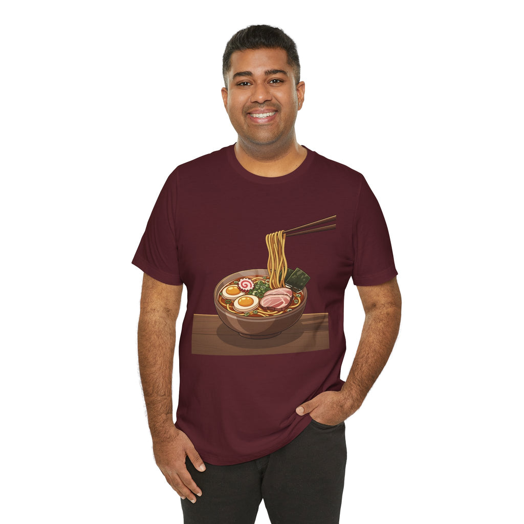 Ramen Bowl Graphic Tee – Chopsticks & Noodles Japanese Food T-Shirt