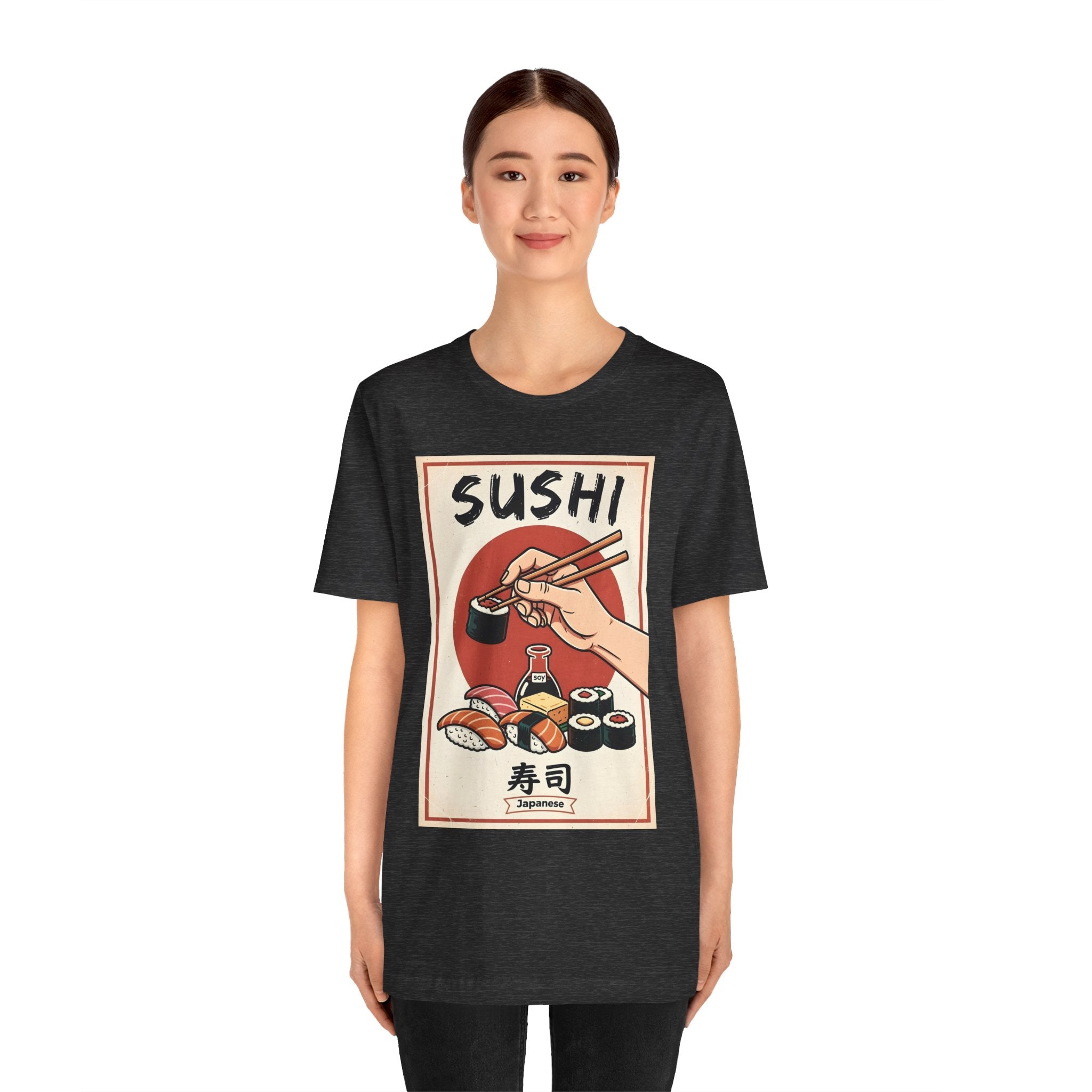 Sushi Poster Graphic Tee — Retro Japanese Sushi Shirt