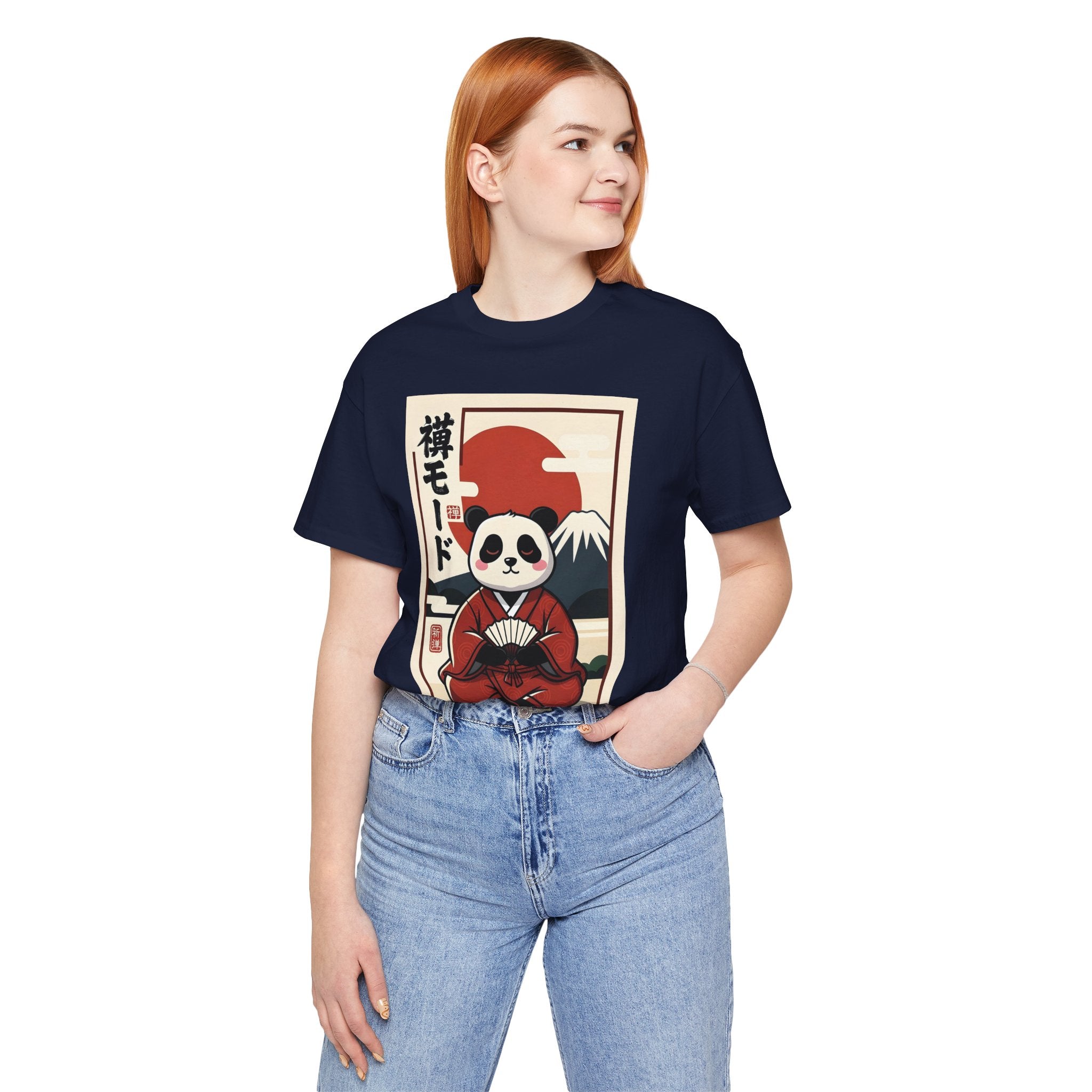 Panda Samurai Tee — Cute Japanese Ukiyo-e Style Graphic T-Shirt