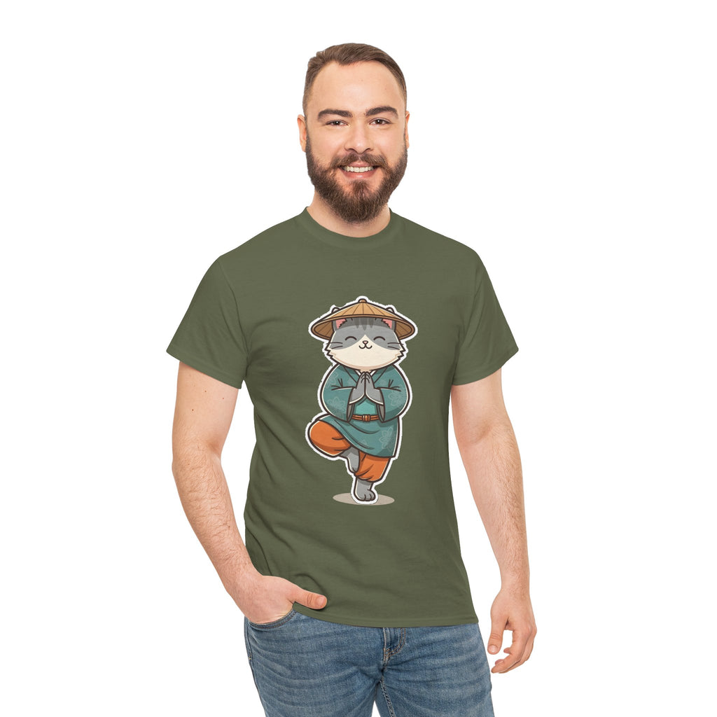 Meditating Cat Tee — Cute Zen Cat Yoga T-Shirt