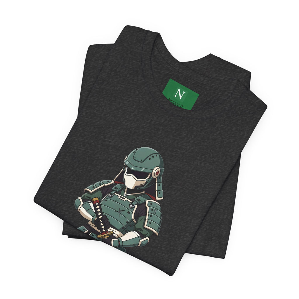 Samurai Cat T-Shirt – Cute Armored Kitty with Katana Graphic