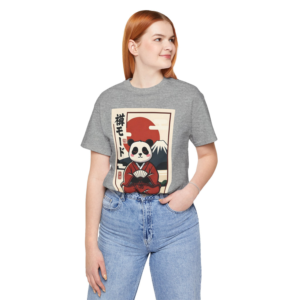 Panda Samurai Tee — Cute Japanese Ukiyo-e Style Graphic T-Shirt