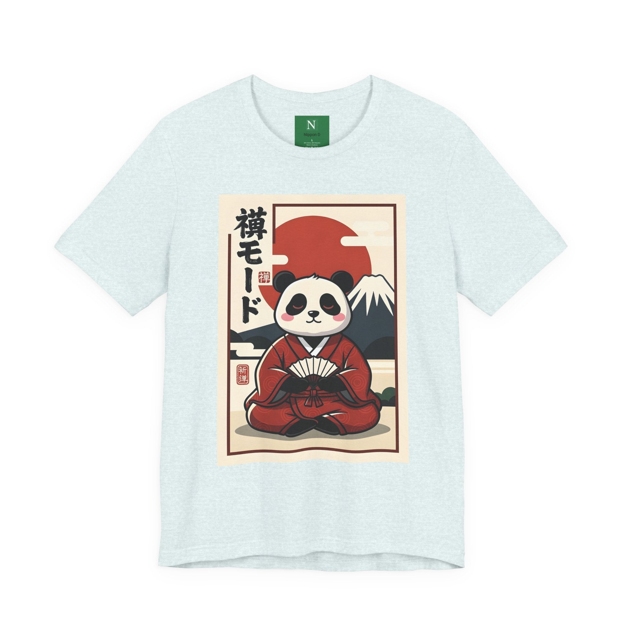 Panda Samurai Tee — Cute Japanese Ukiyo-e Style Graphic T-Shirt