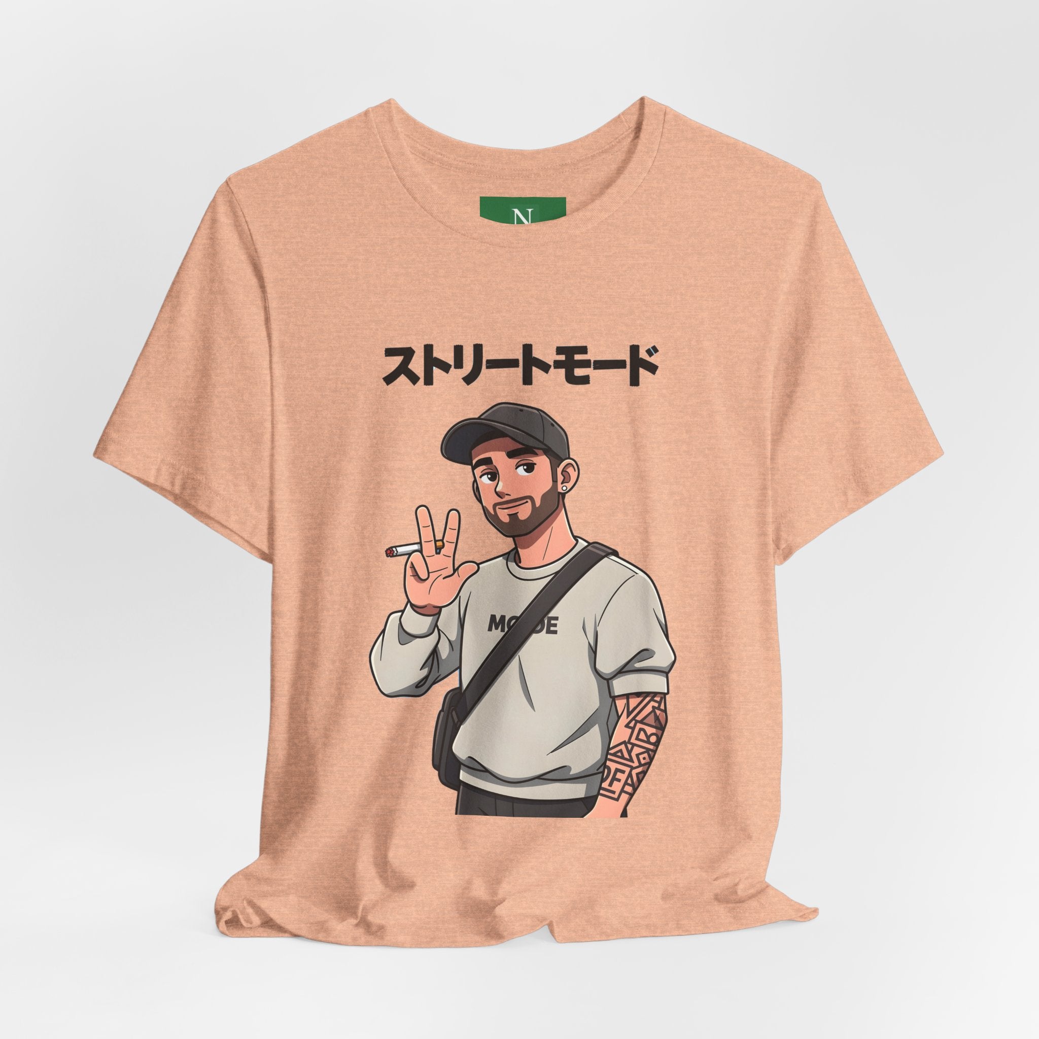 Street Mode Graphic Tee — Japanese Text Casual Urban T-Shirt