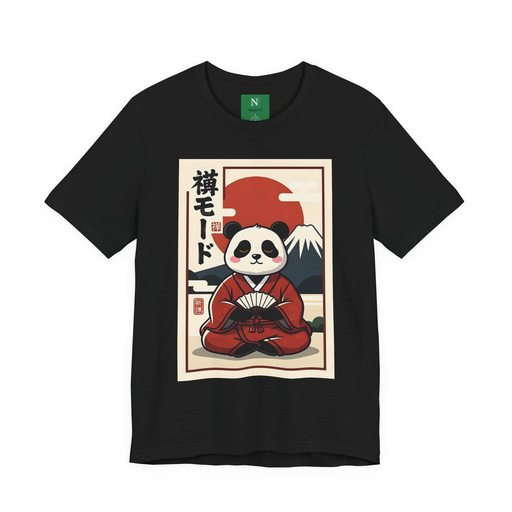 Panda Samurai Tee — Cute Japanese Ukiyo-e Style Graphic T-Shirt