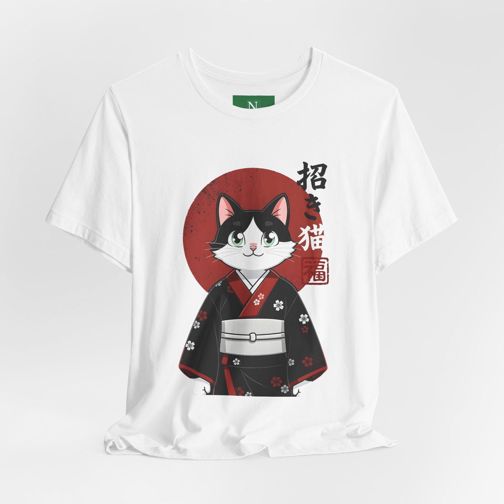 Lucky Cat Kimono T-Shirt — Japanese Maneki-Neko Tee