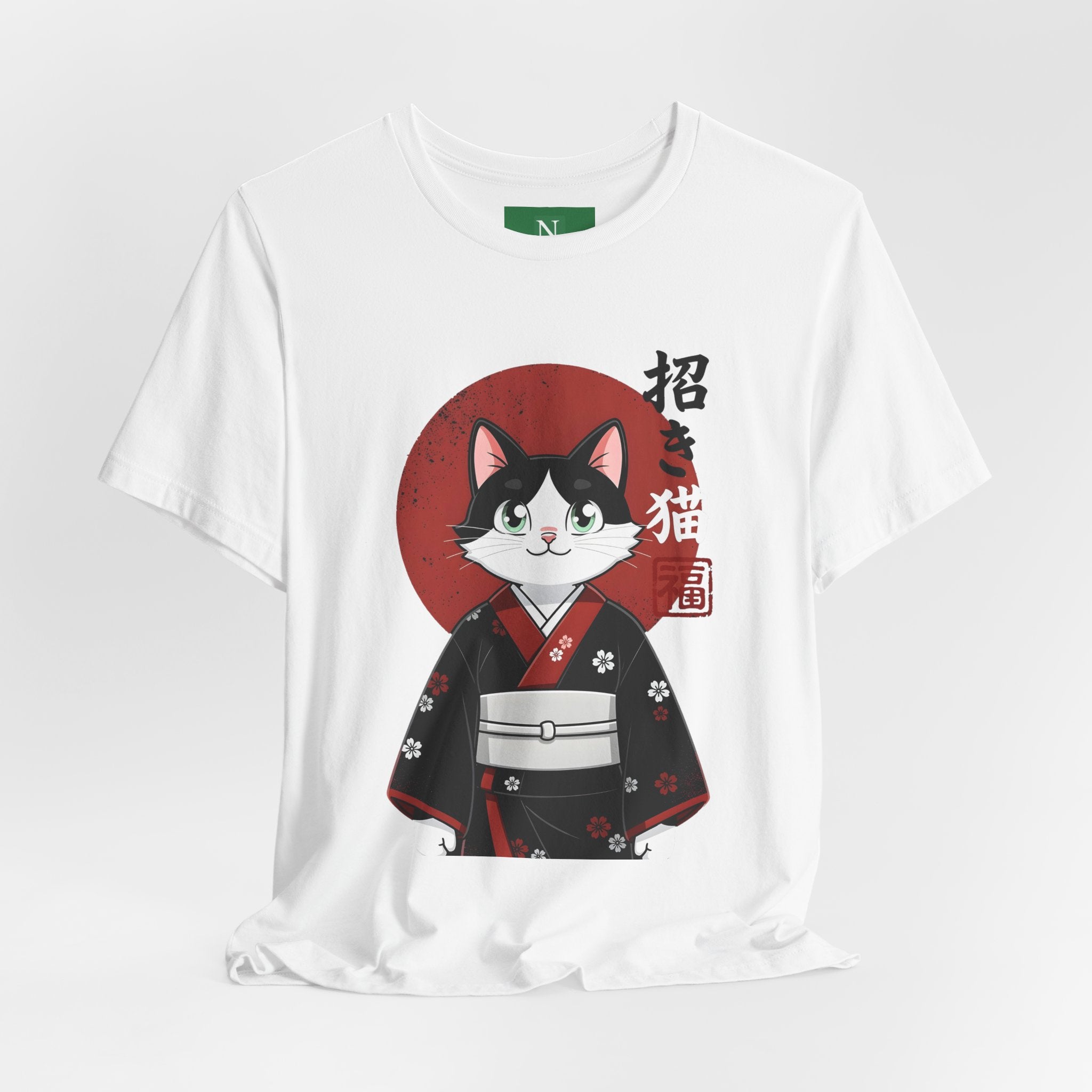 Lucky Cat Kimono T-Shirt — Japanese Maneki-Neko Tee