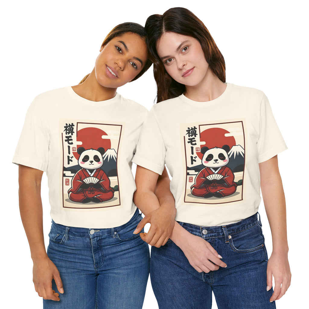 Panda Samurai Tee — Cute Japanese Ukiyo-e Style Graphic T-Shirt