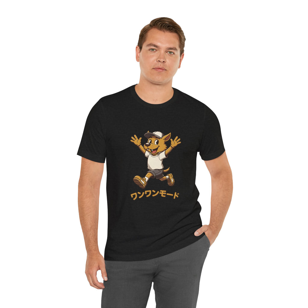 Happy Corgi Character Tee — ワンワンモード (Dog Mode) Cute Cartoon Shirt