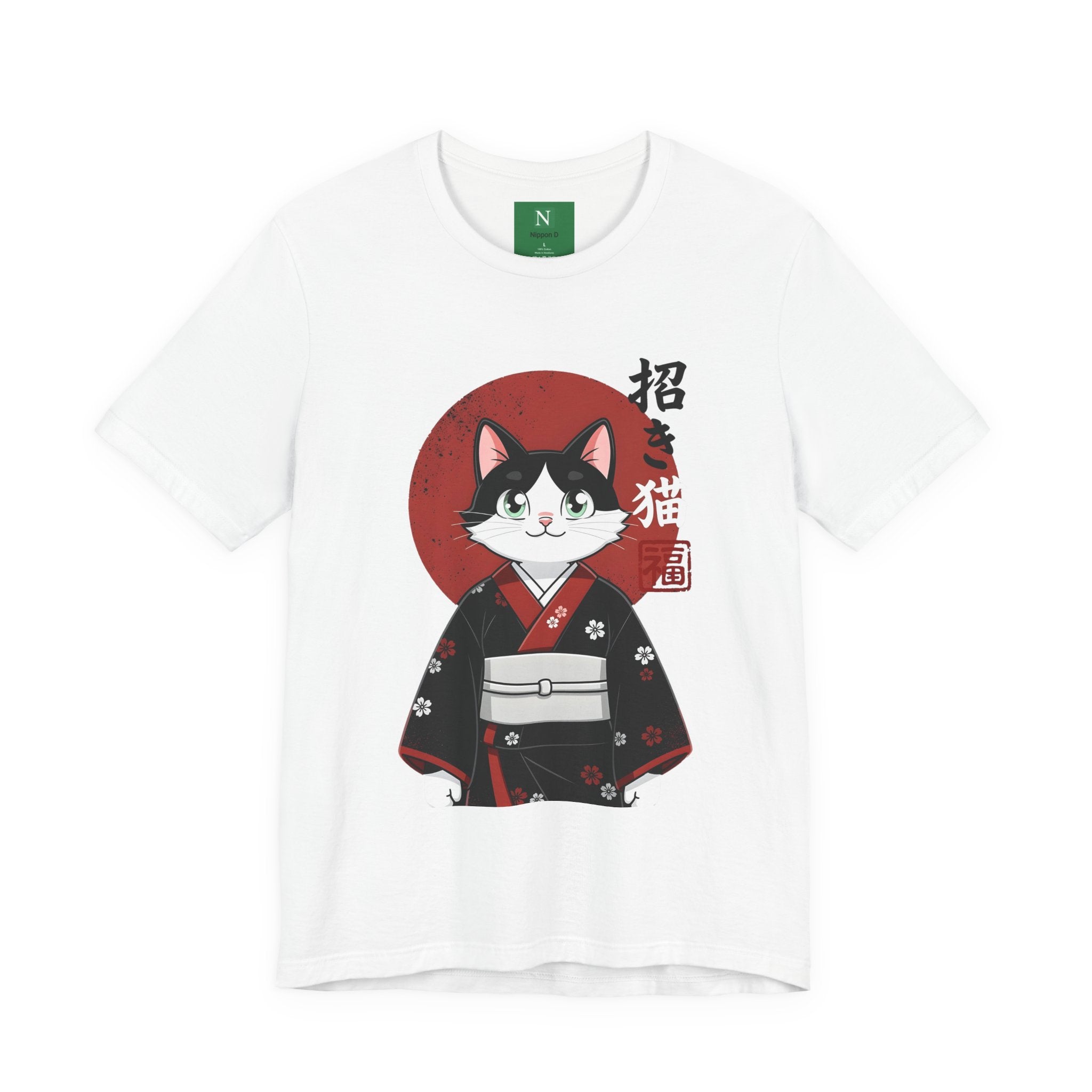 Lucky Cat Kimono T-Shirt — Japanese Maneki-Neko Tee