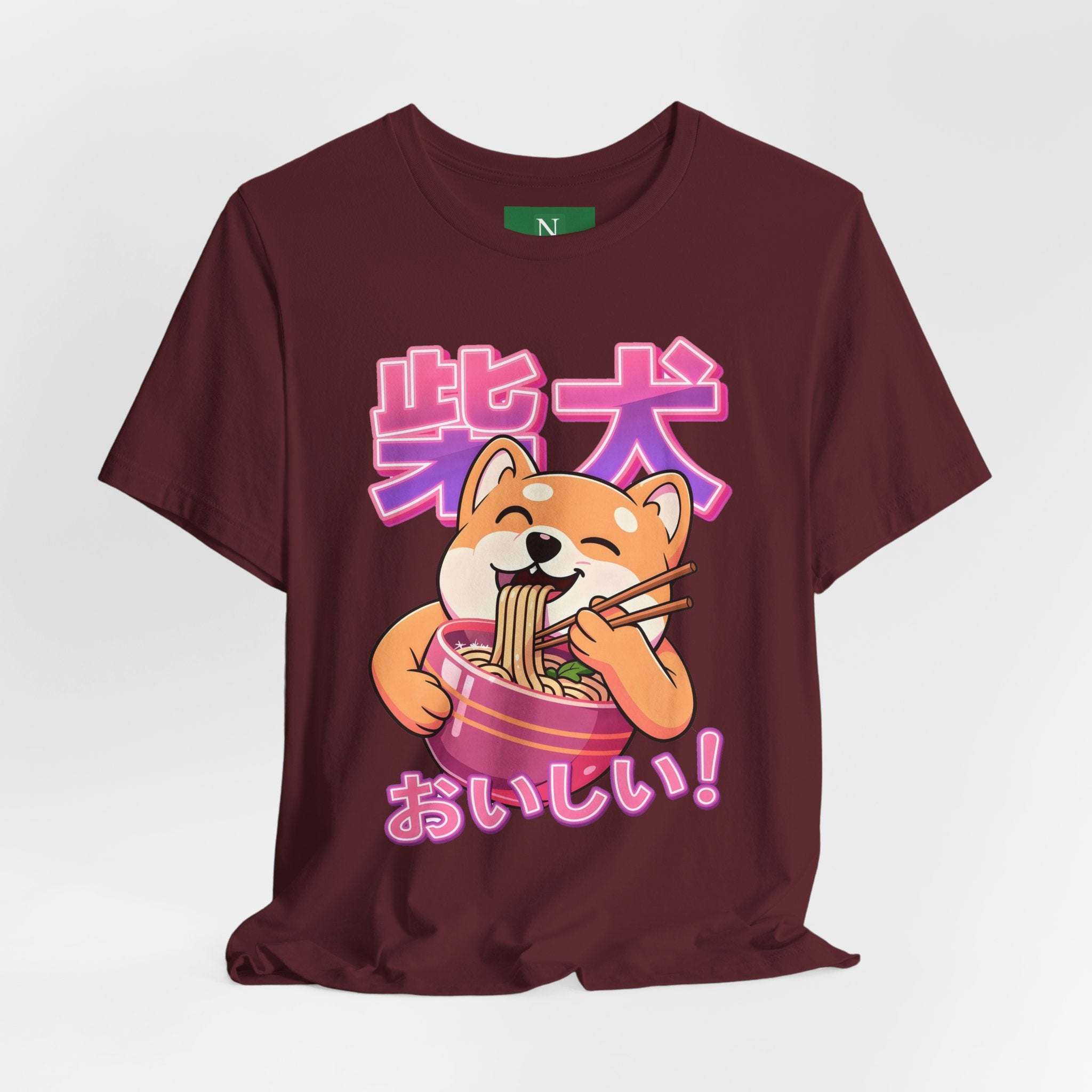 Shiba Inu Ramen Tee — おいしい! Cute Japanese Dog Noodle T-Shirt