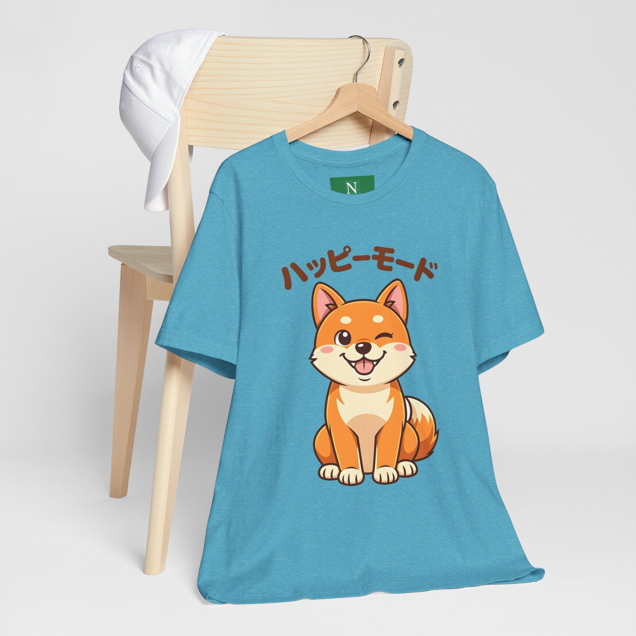 Happy Mode Shiba Inu T‑Shirt — Cute Japanese Kawaii Dog Tee