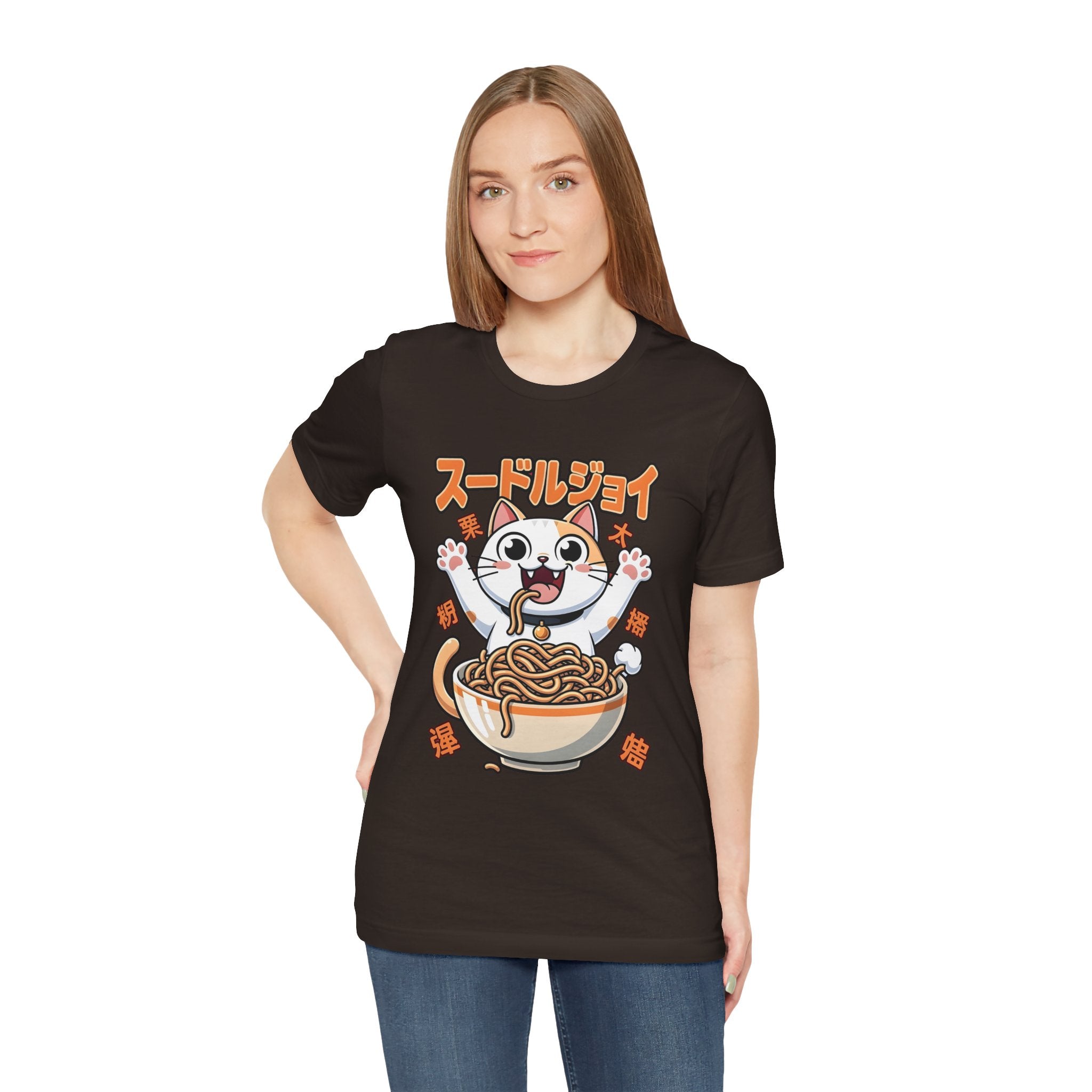Ramen Cat Tee — Cute Japanese Noodle Graphic T-Shirt