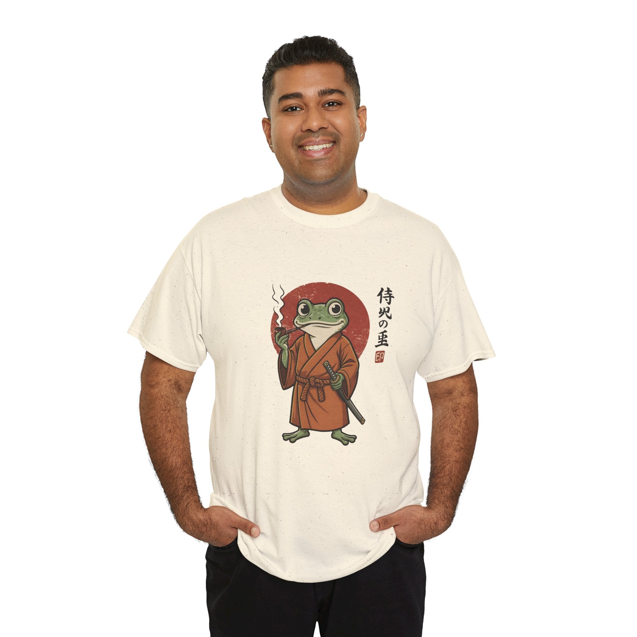 Samurai Frog T‑Shirt — Japanese Style Frog Warrior Tee