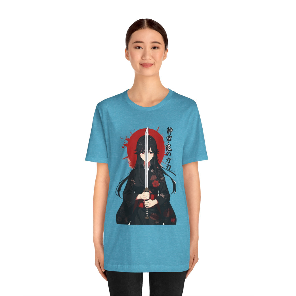 Samurai Girl Sword Tee — Japanese Anime Katana T-Shirt
