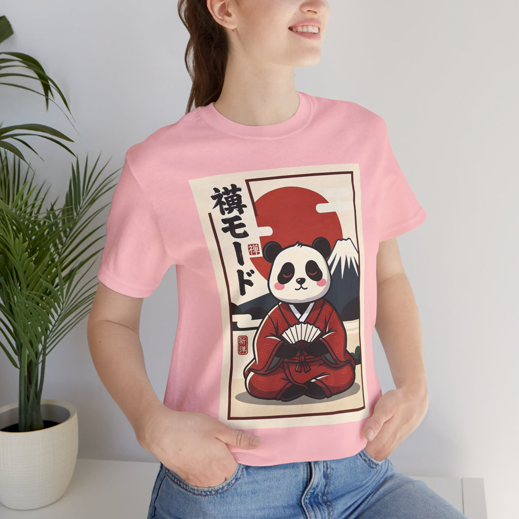 Panda Samurai Tee — Cute Japanese Ukiyo-e Style Graphic T-Shirt