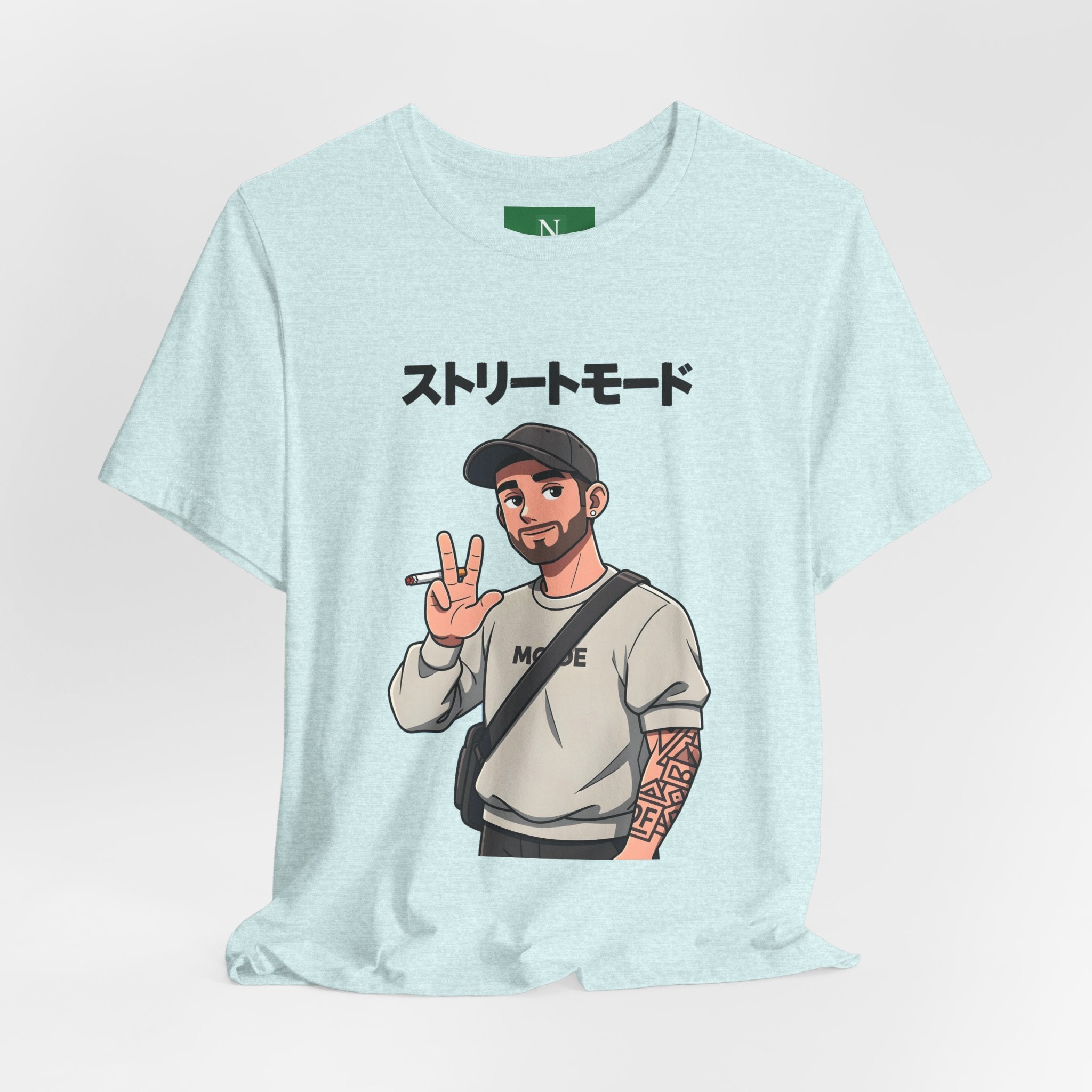Street Mode Graphic Tee — Japanese Text Casual Urban T-Shirt