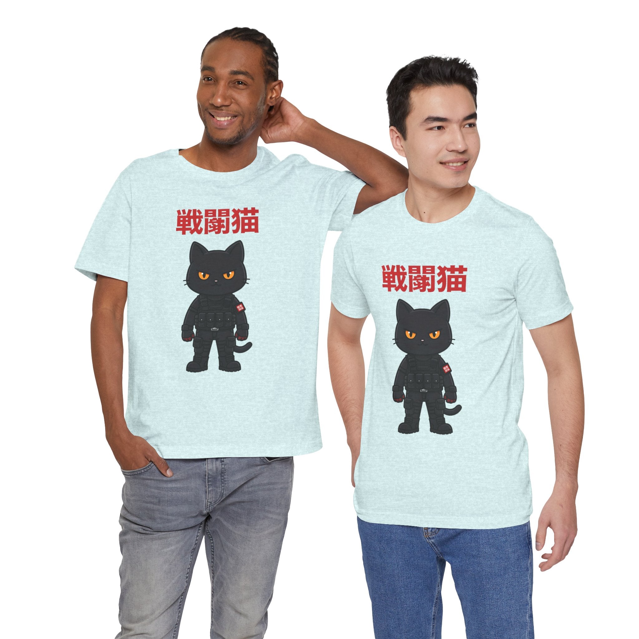 Warrior Cat T-Shirt — Black Cat Samurai Graphic Tee (戦闘猫)