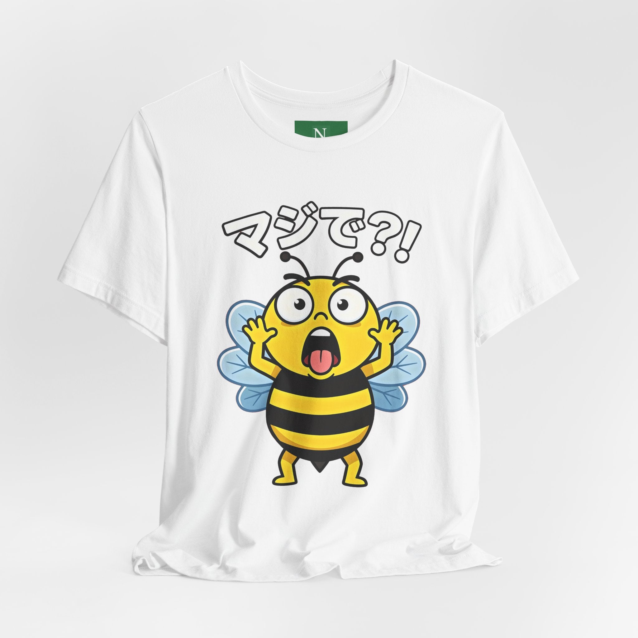 Surprised Bee Tee – マジで?! Cute Japanese Cartoon Graphic T-Shirt