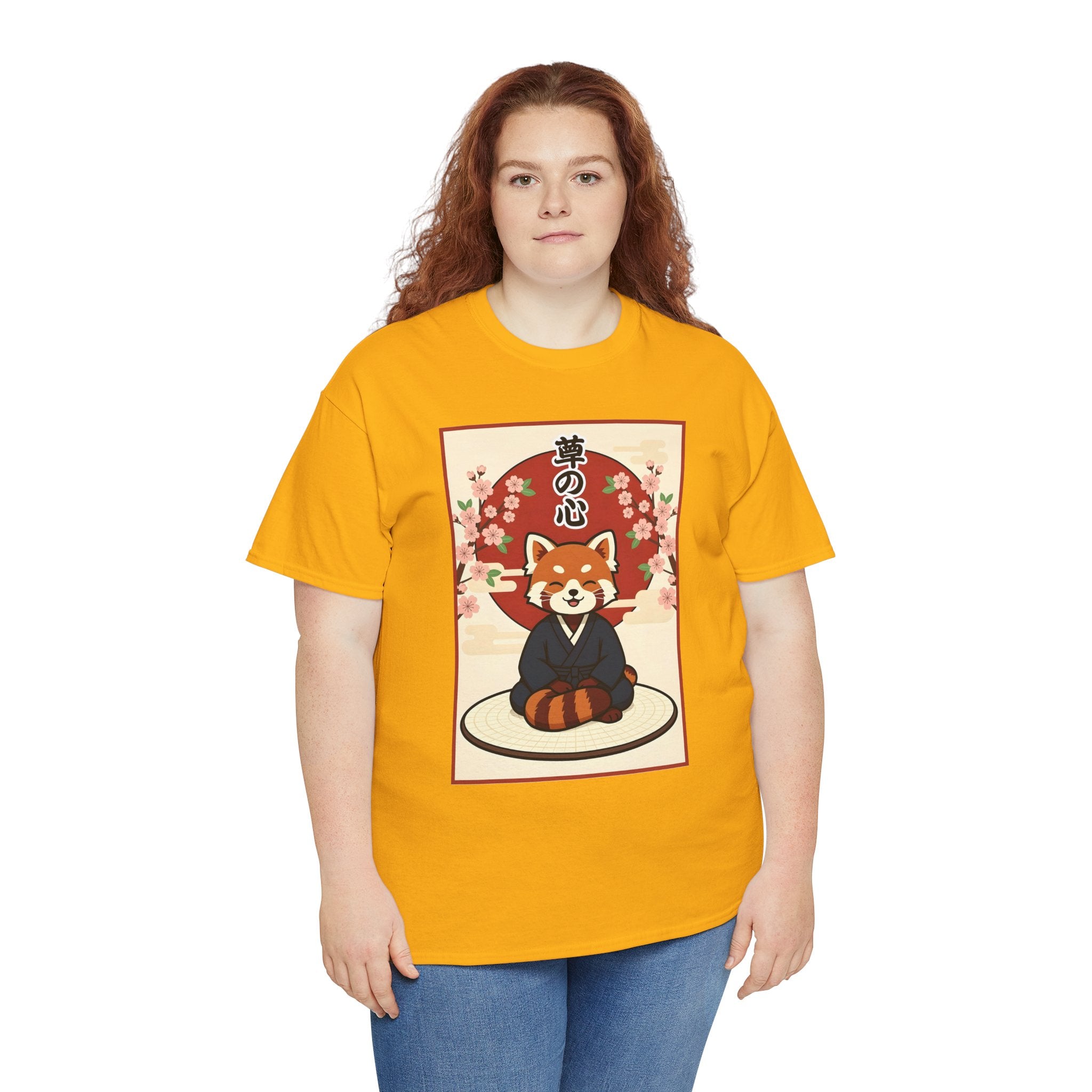 Red Panda Zen T-Shirt — Cute Japanese-Inspired Meditation Design