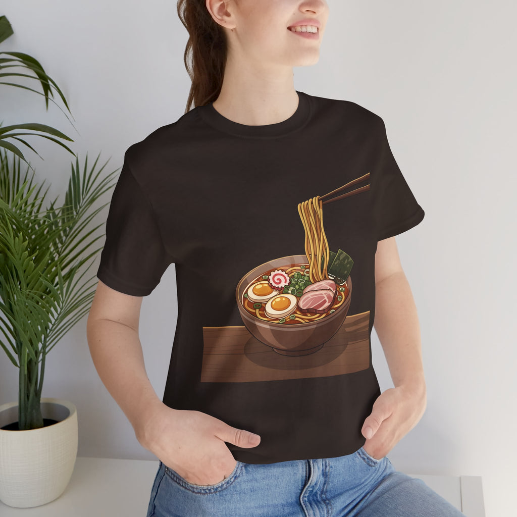 Ramen Bowl Graphic Tee – Chopsticks & Noodles Japanese Food T-Shirt