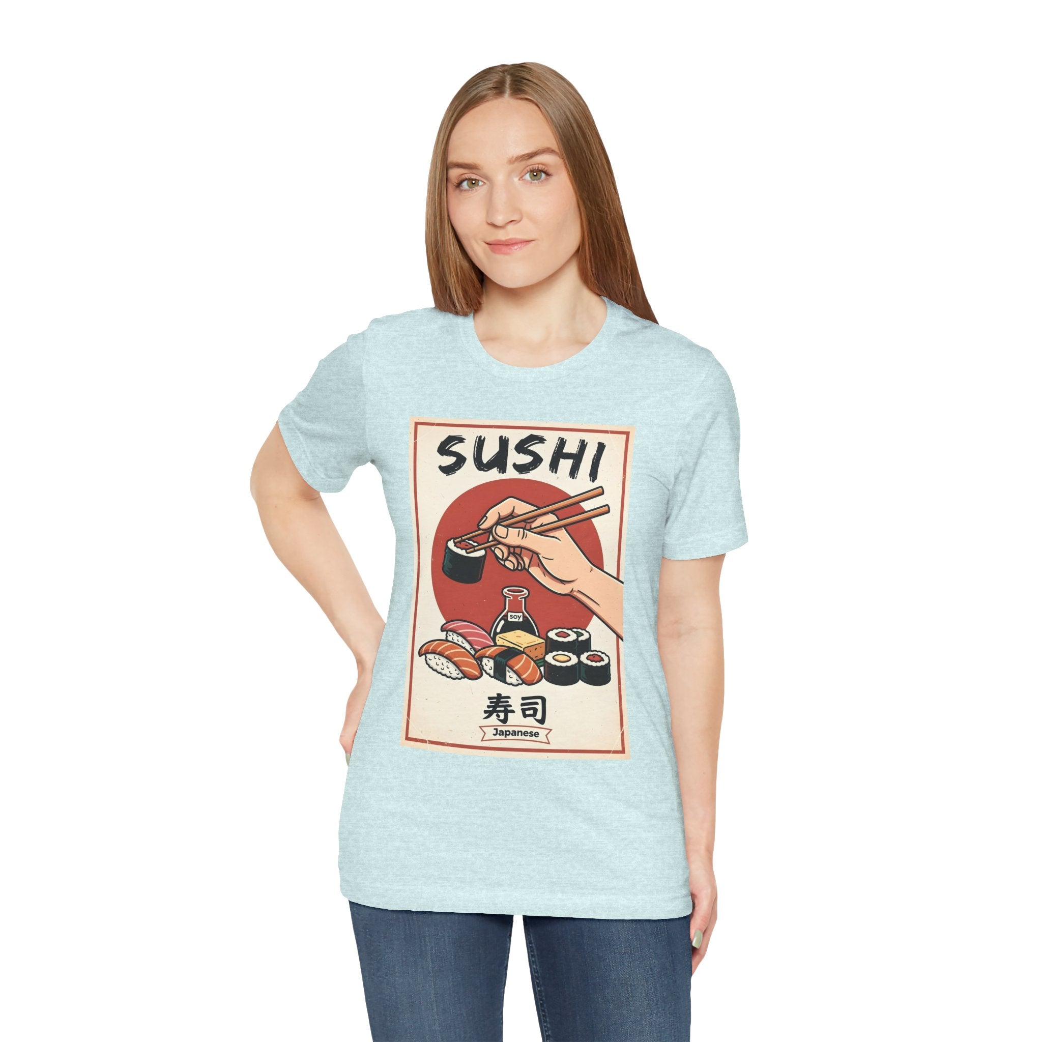 Sushi Poster Graphic Tee — Retro Japanese Sushi Shirt