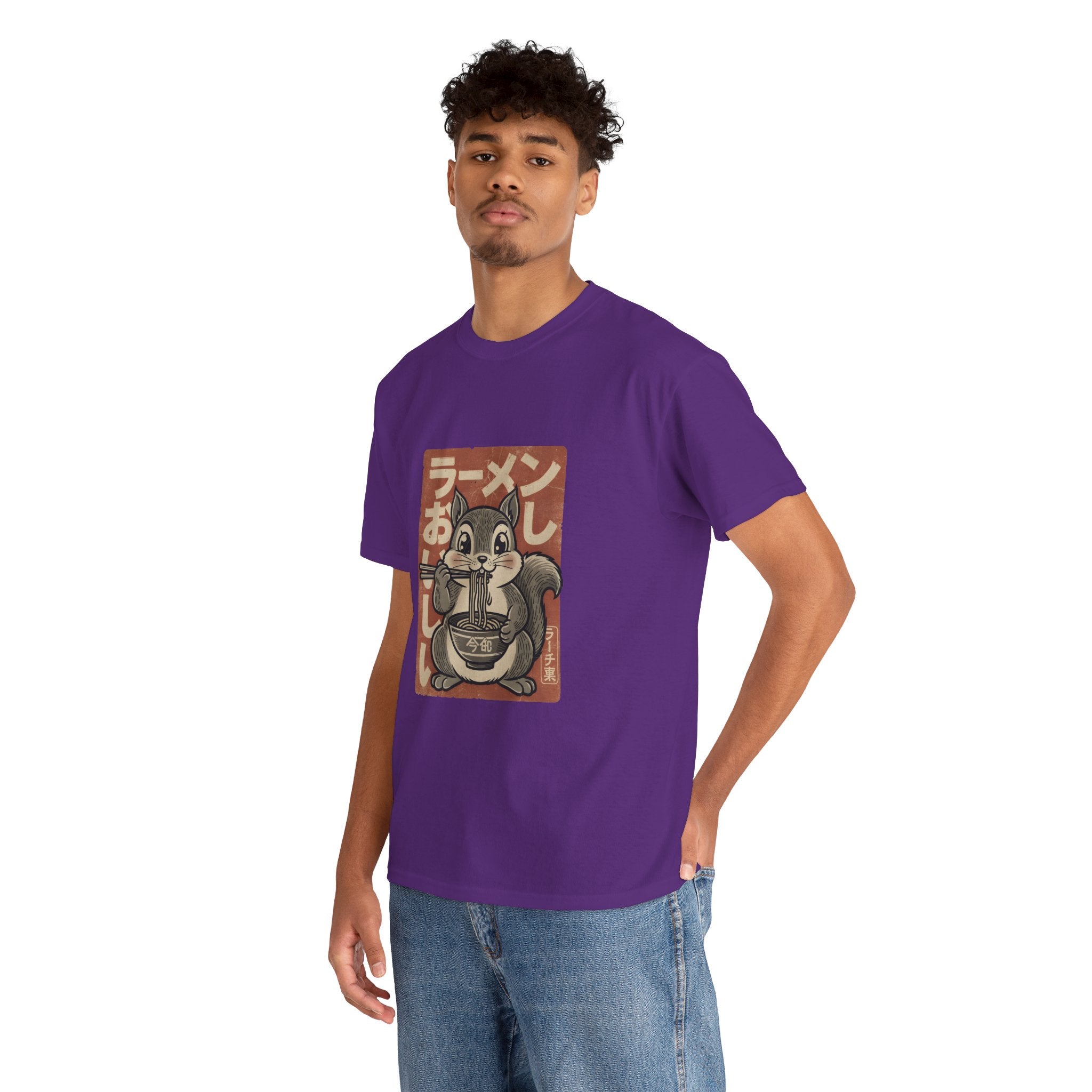 Ramen Squirrel T‑Shirt — Cute Vintage Japanese Noodle Graphic Tee