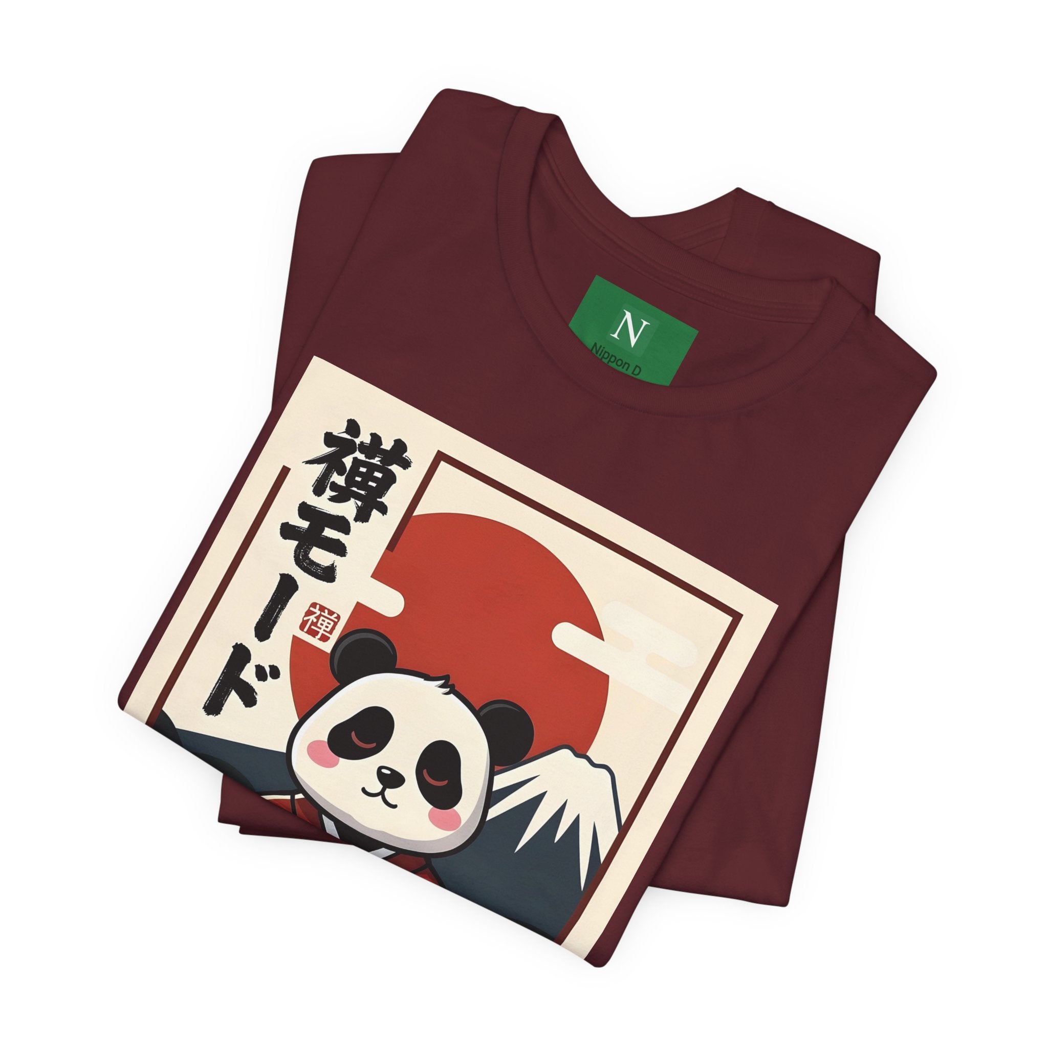 Panda Samurai Tee — Cute Japanese Ukiyo-e Style Graphic T-Shirt