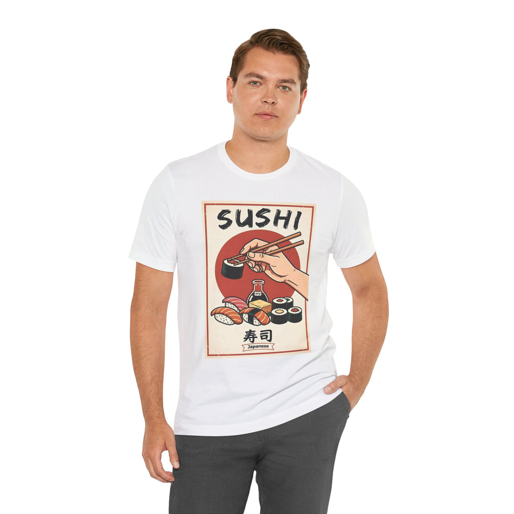 Sushi Poster Graphic Tee — Retro Japanese Sushi Shirt